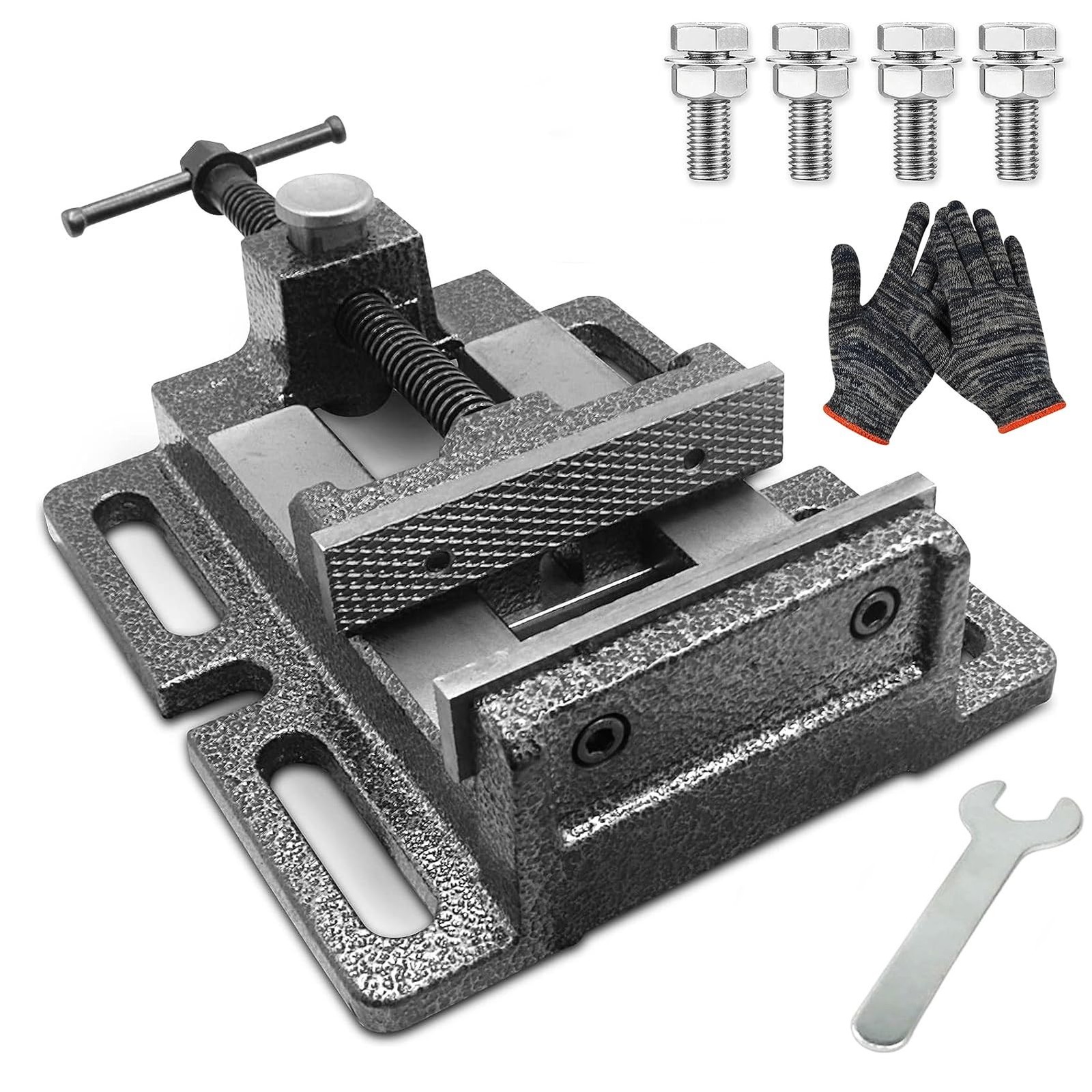 MYTEC Heavy Duty Vice for Drill Press, 5.0″ Black, Quick Release Workbench In…