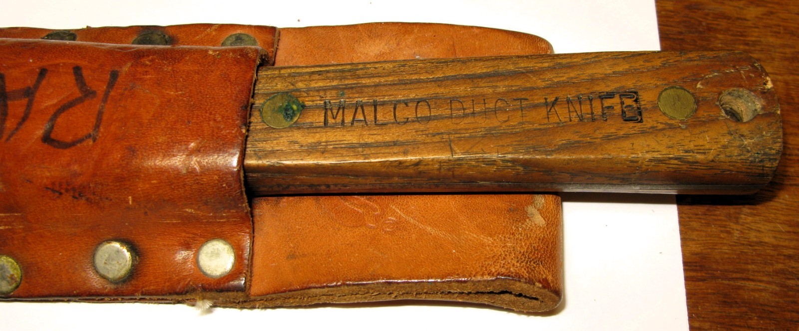 Vintage Malco Duct Knife DK1 & Malco TP-301 Leather Sheath