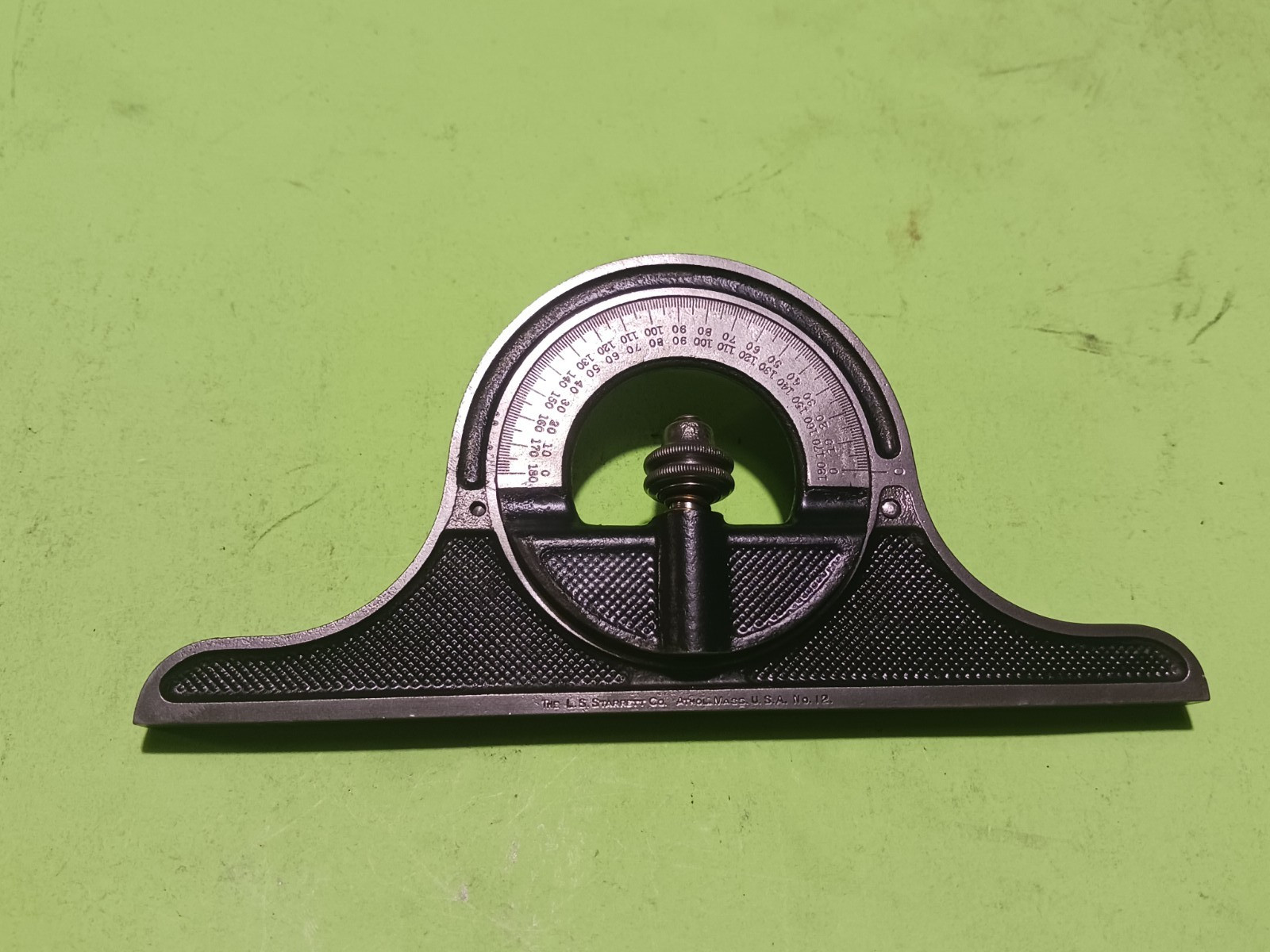 Antique Starrett Combination Square #23 set Head, protractor,center head,12″rule
