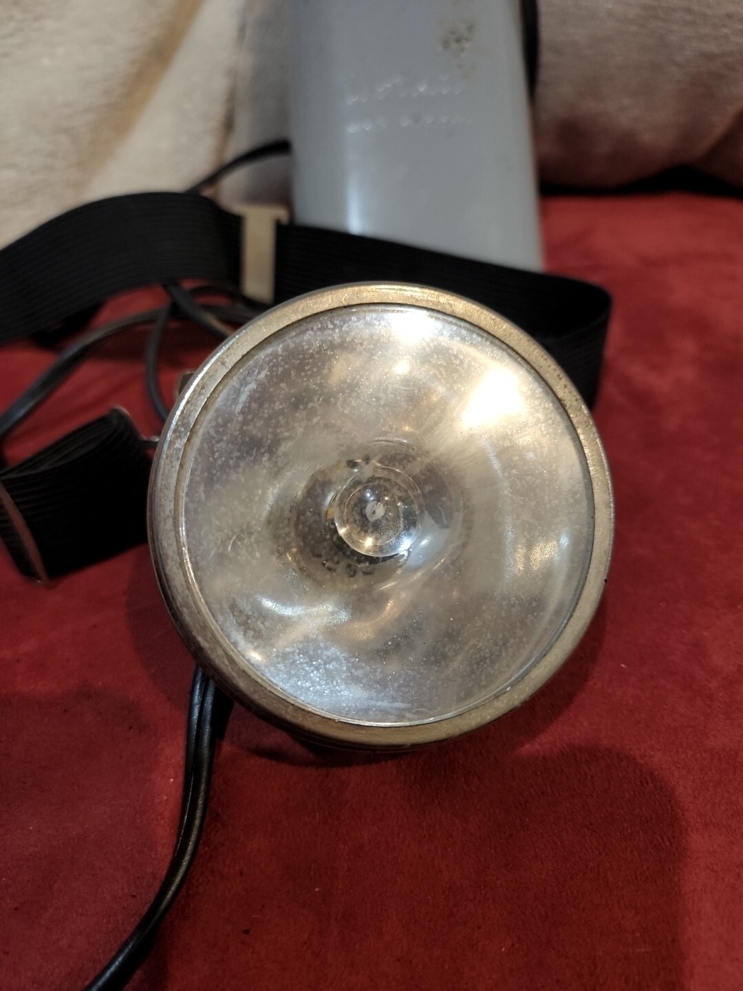 Vintage Justrite Mfg. Battery Powered Head Lamp Flashlight Untested