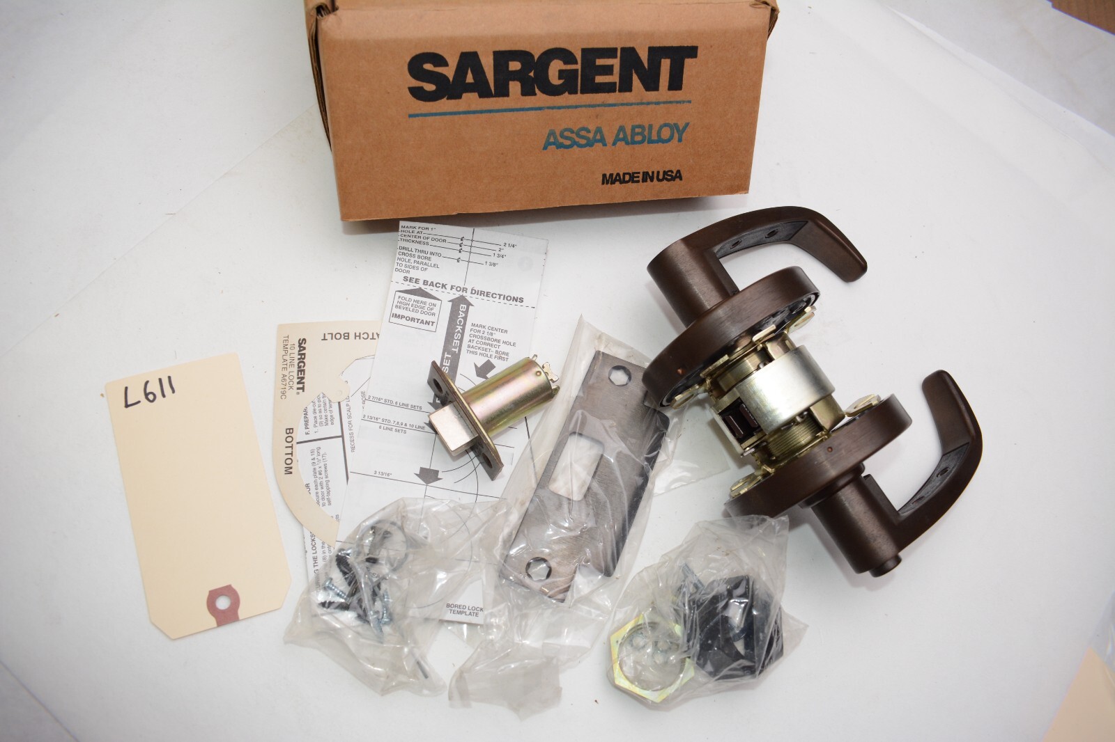 Sargent 28-10U65 LL 10B 10 Line Privacy Lever Lockset, Oil Rubbed Dark Bronze