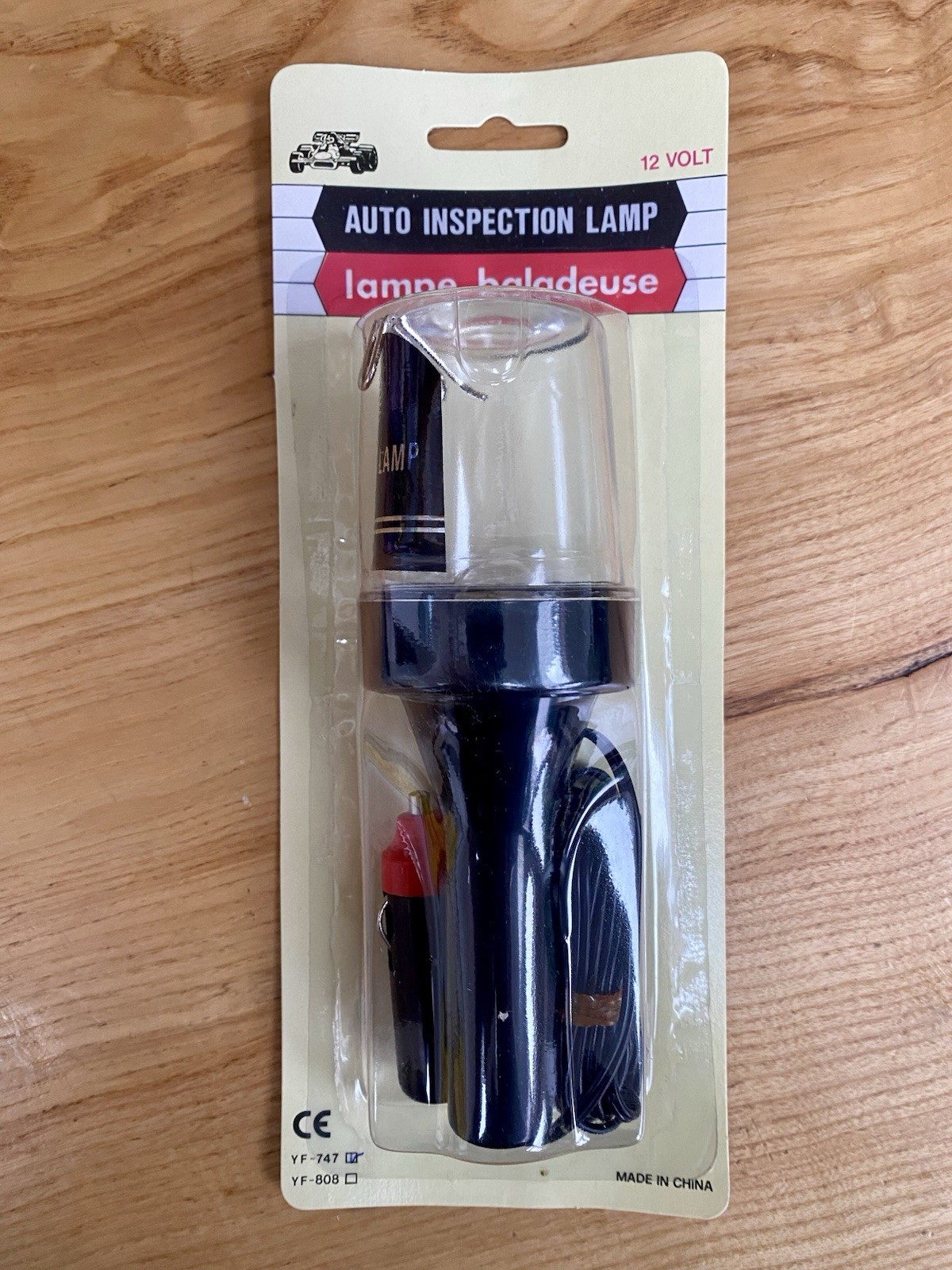 Vintage 12v volt car inspection lamp. New old stock. Camper camping light.