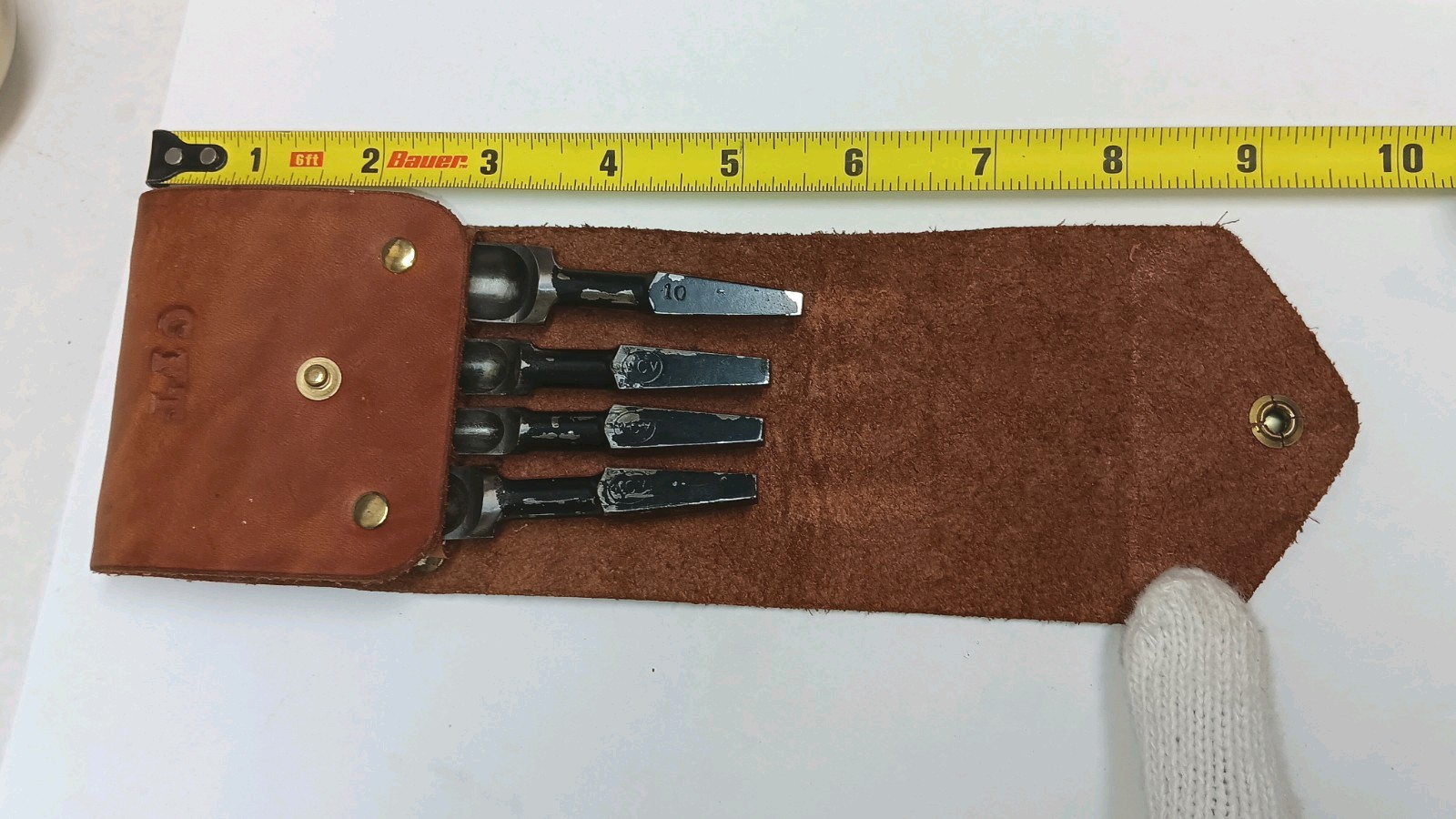 Vintage WCV Spoon Drill 4-Piece in JM Jobson 1995 Marrieta Georgia Leather Pouch