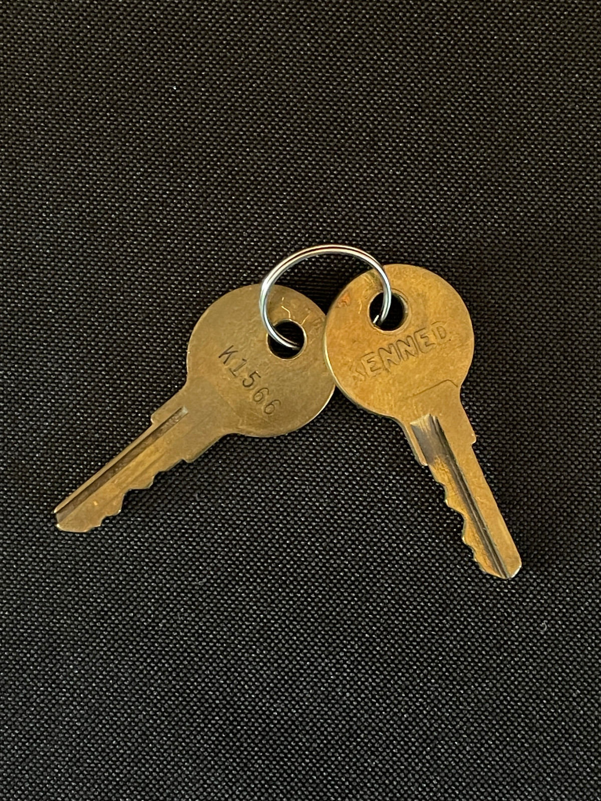 Original Kennedy Machinist Tool Box KEYS ONLY. K1566 Vintage. Factory. Set of 2