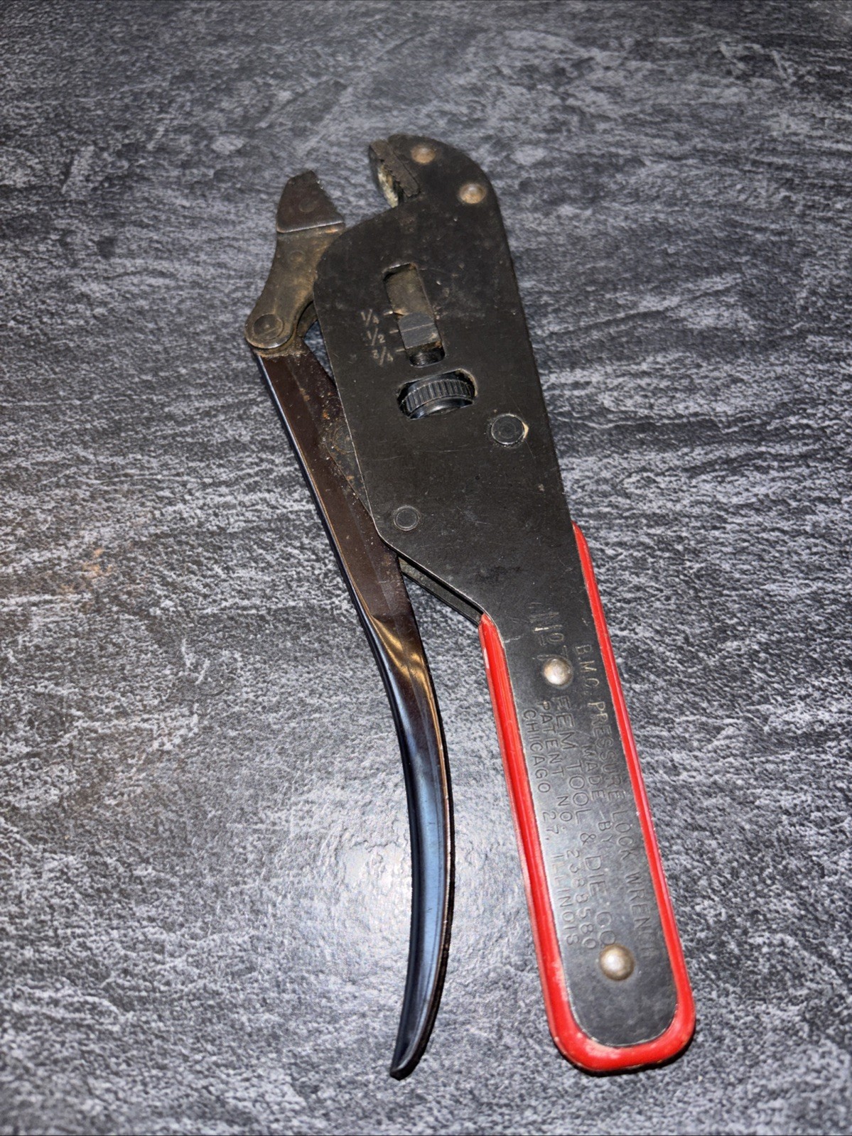 Vintage BMC #7 Pressure Lock Wrench Made By FEM TOOL & DIE CHICAGO,IL LOC Z