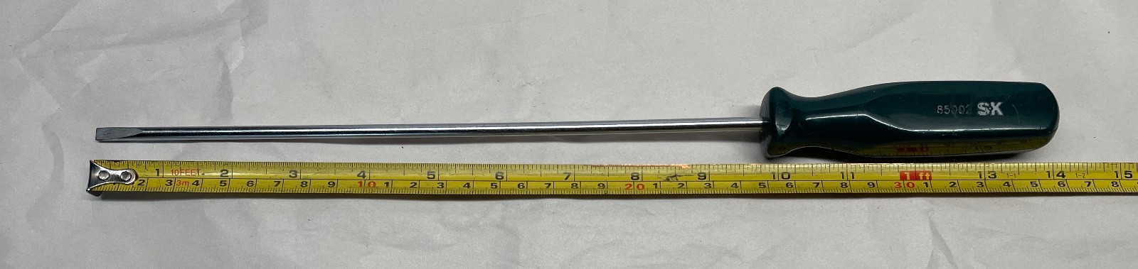 Vintage S-K Tools 85002 Long Flathead Screwdriver 9-3/4” Flat Tip France