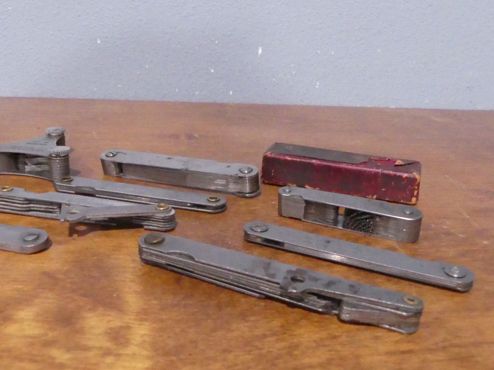 Large Lot 13 Vintage Machinist Gap Screw Feeler Gauge Tools Starrett Lufkin