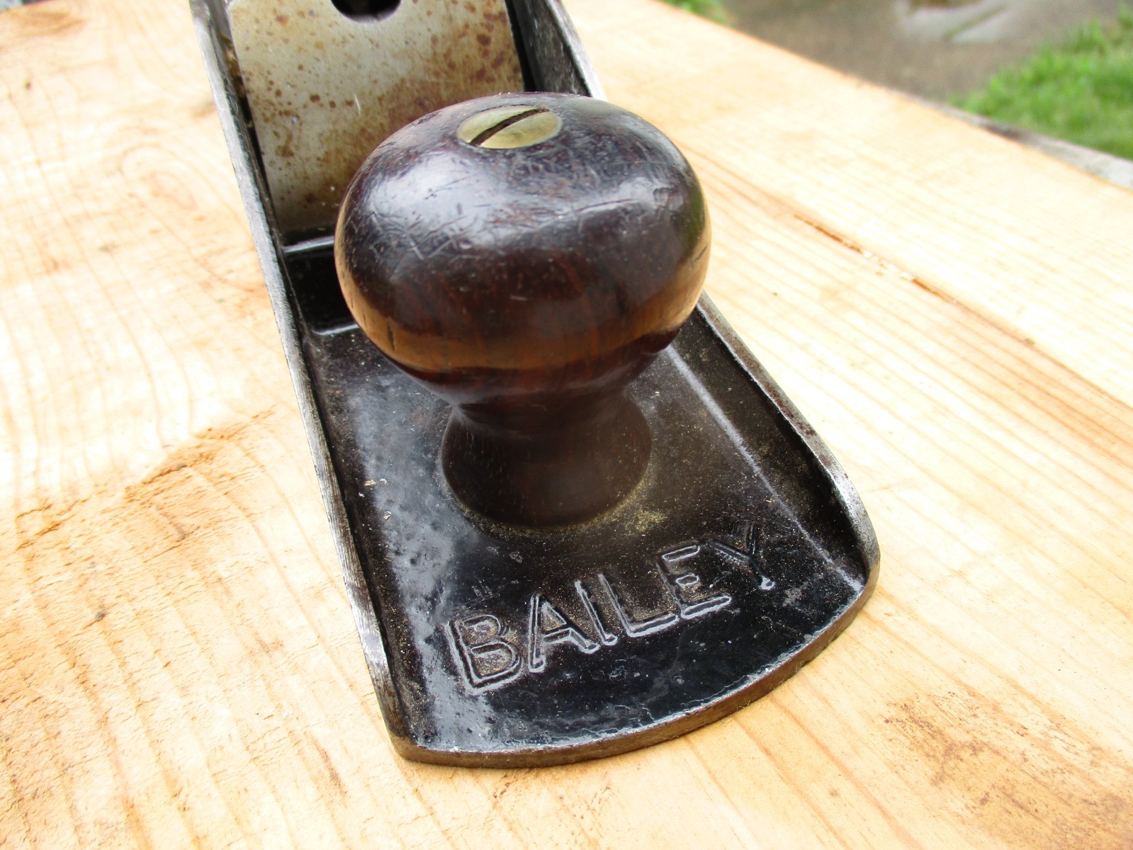 Vintage Stanley No 5 C Plane Type 11 3 pat w/ V logo Blade (Not Cleaned)