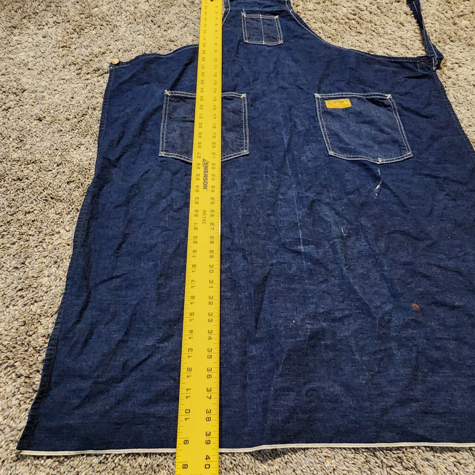 1950s Carter’s “Watch The Wear” indigo denim work apron