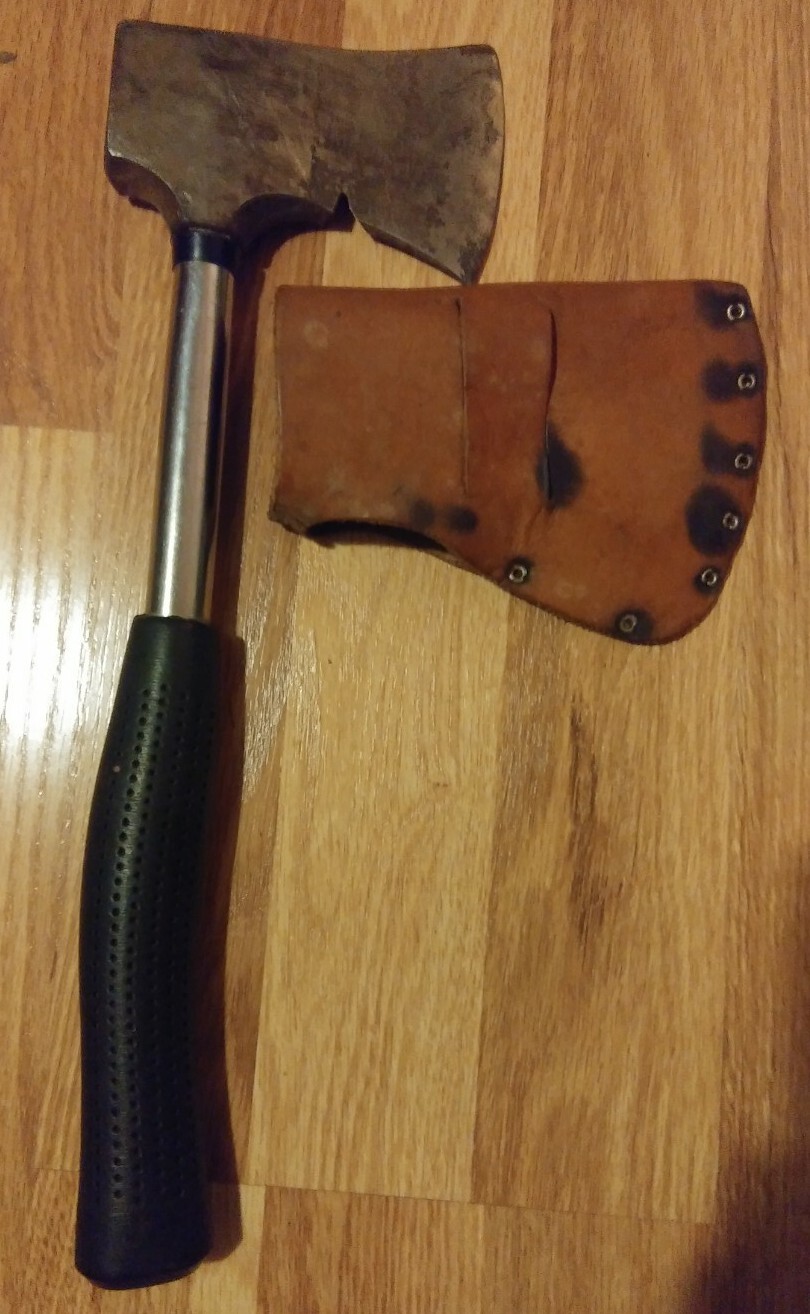 Fuller 110.16 Forged Steel 13.5in Hatchet 3in Blade with Leather Sheath