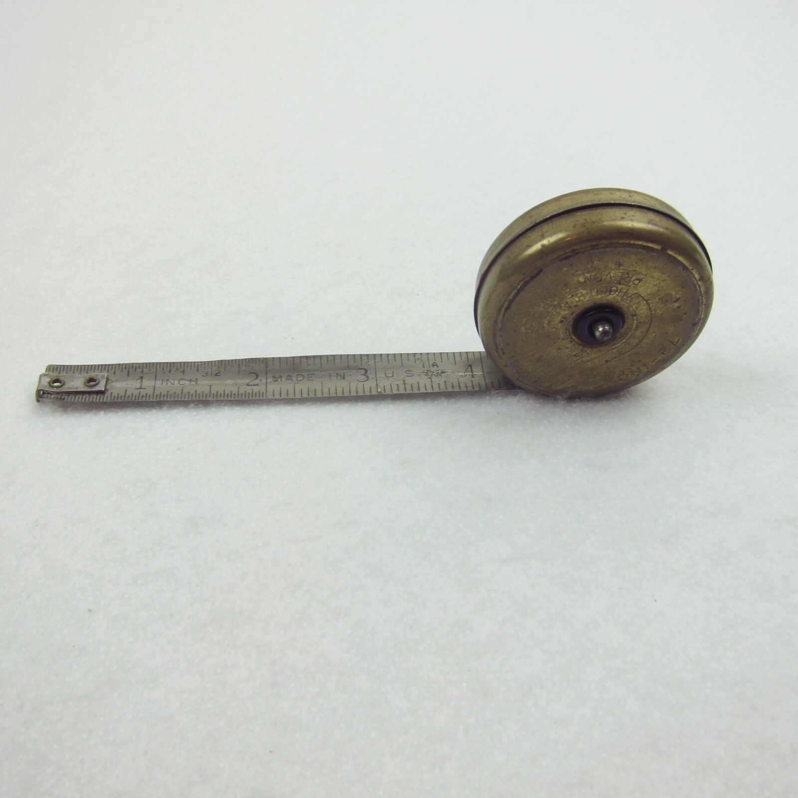 Vintage Baldwin Handi-Rule 6ft Metal Snap Back Pocket Tape Measure Made In USA