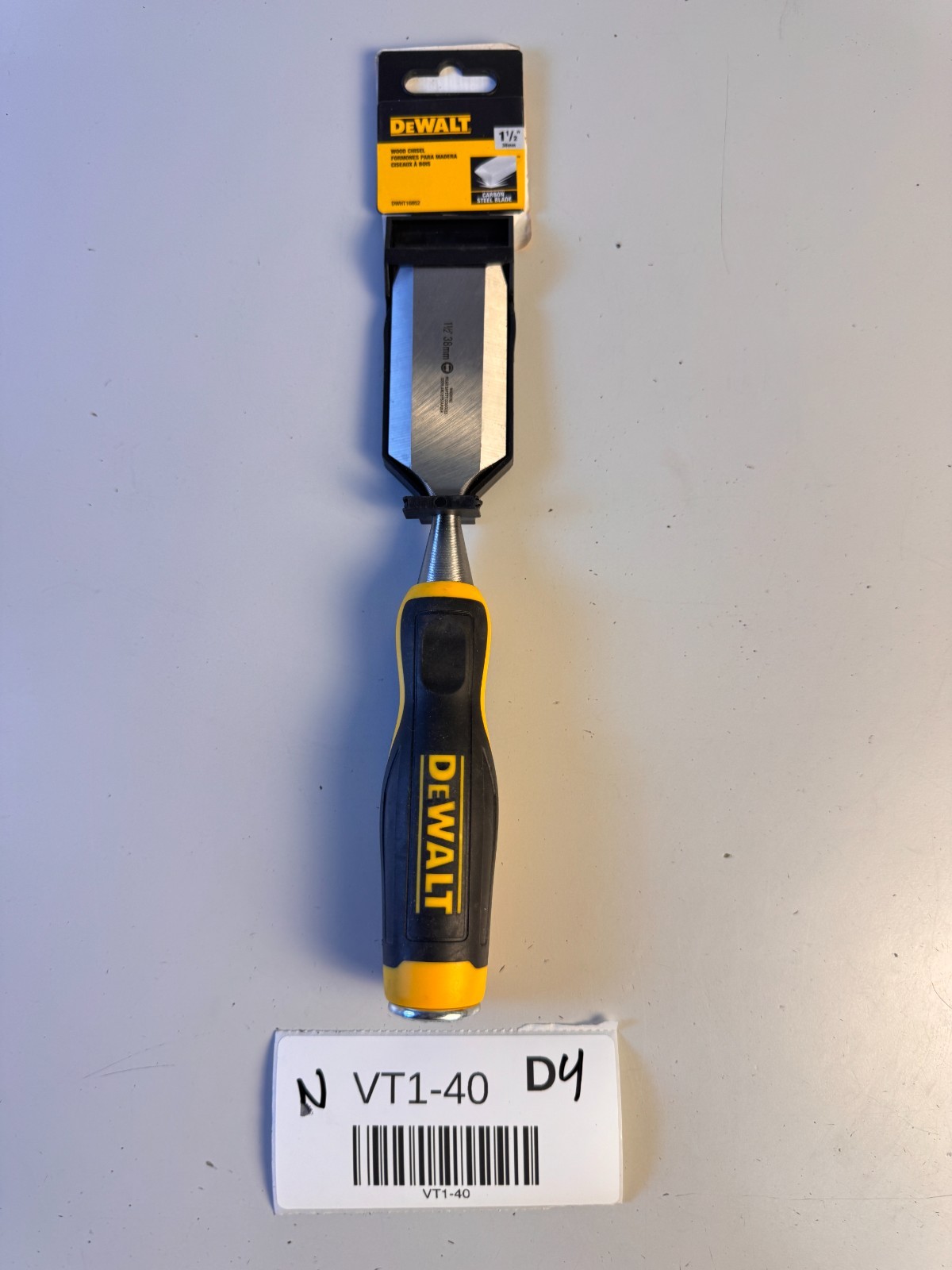 DEWALT DWHT16852 1-1/2 in Wood Chisel Carbon Steel Blade Heavy Duty New