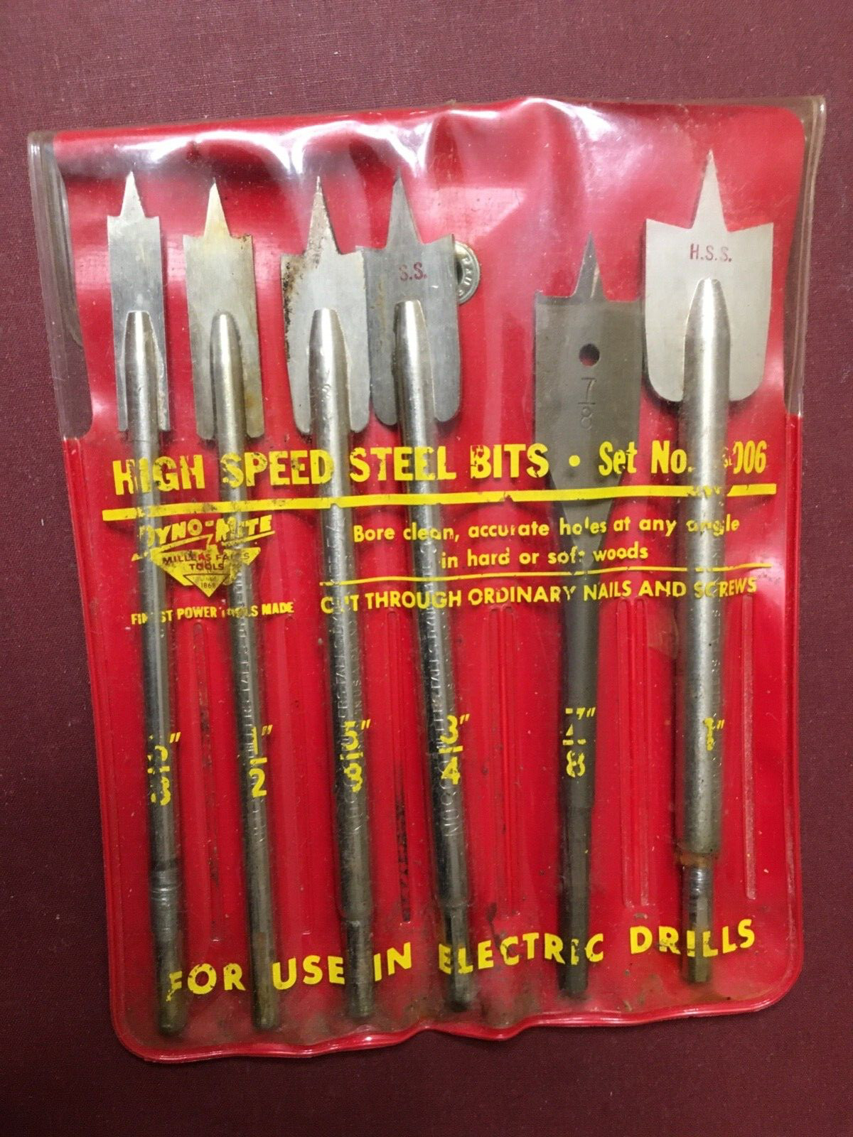 Millers Falls Tools Dyno-Mite High Speed Steel, Set Number 8006