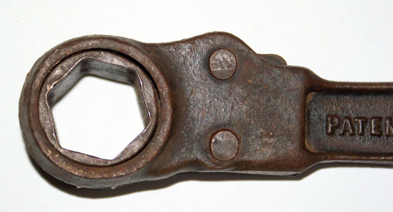 Old Antique Chicago POKORNEY 1914 Wright Patent Ratchet Wrench Tool