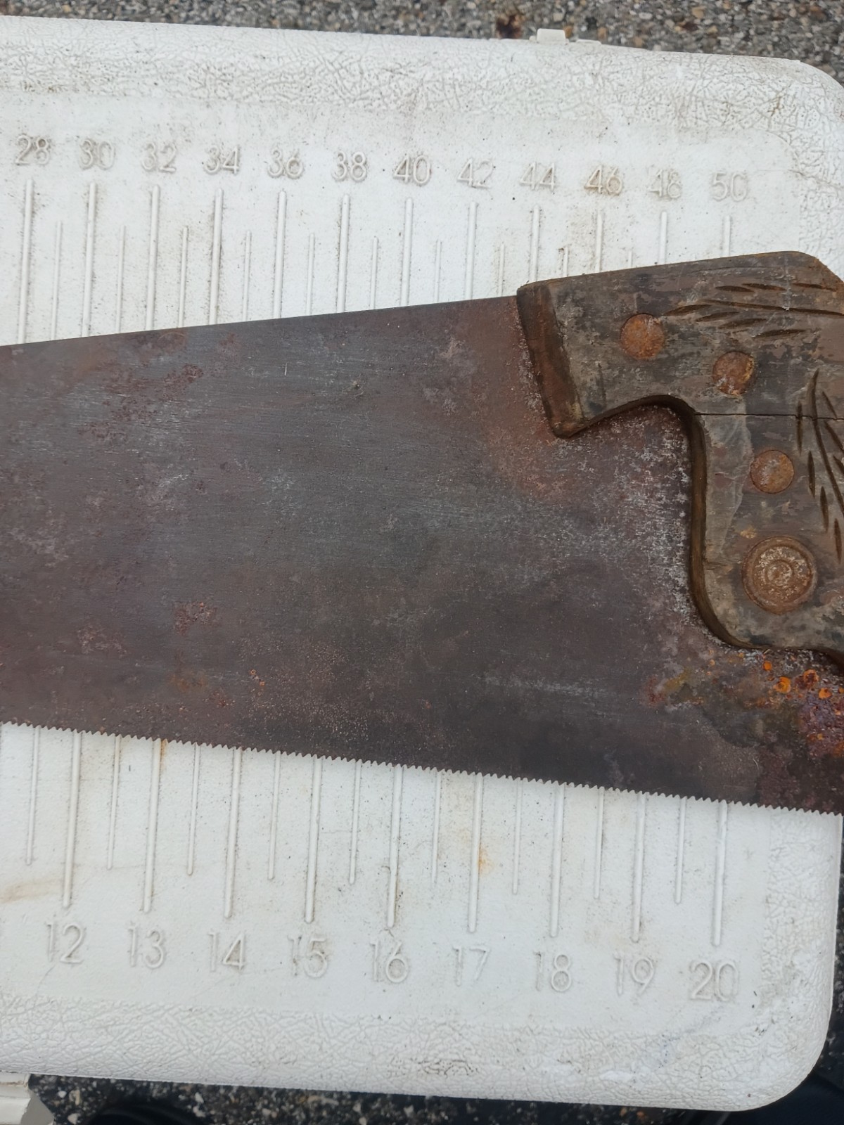 Henry Disston & Sons Antique Hand Saw with Wooden Handle