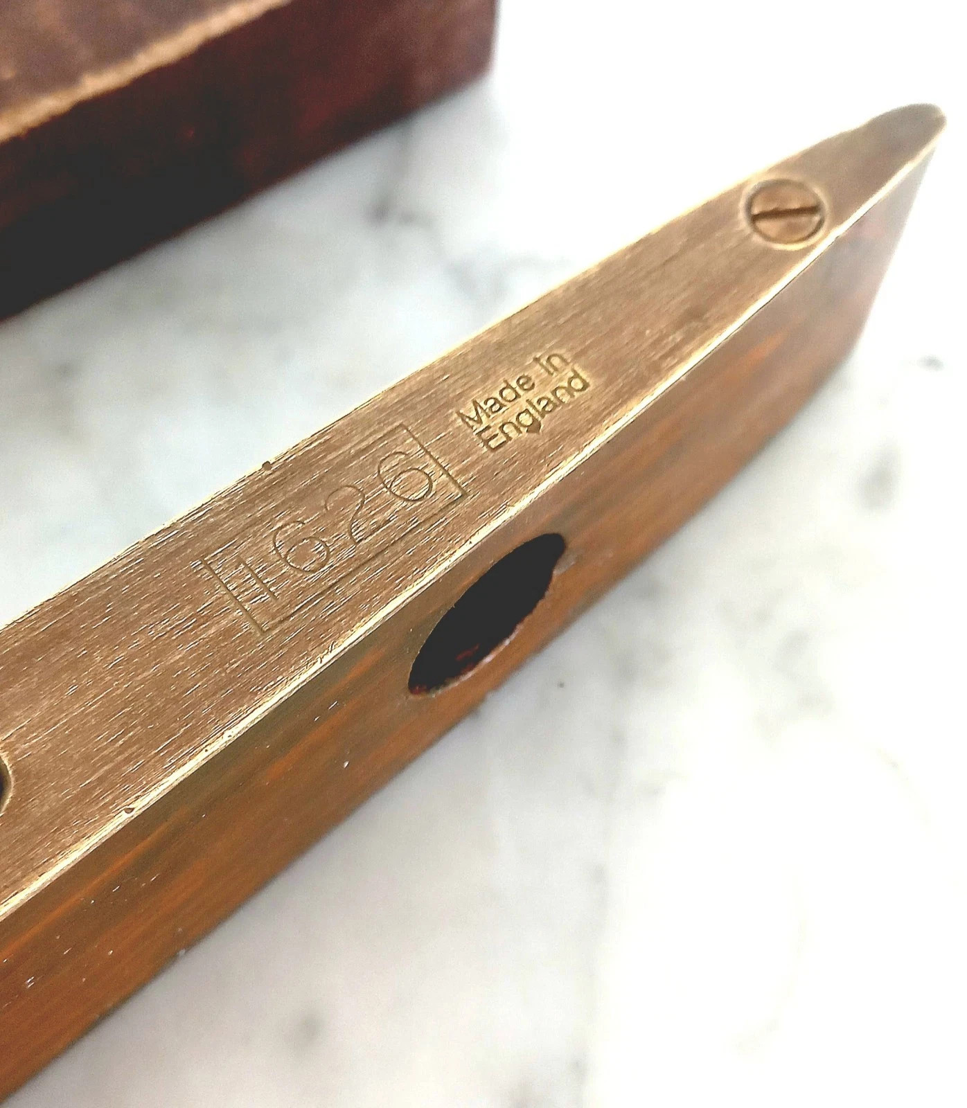 RABONE CHESTERMAN bubble spirit wood level N. 1626 Torpedo, in wood teak & brass