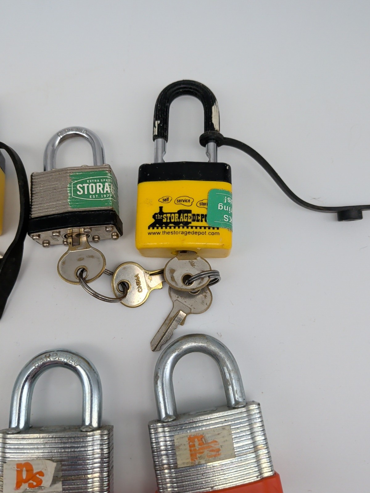 Set of 9 Heavy Duty Padlocks with 2 Keys Each