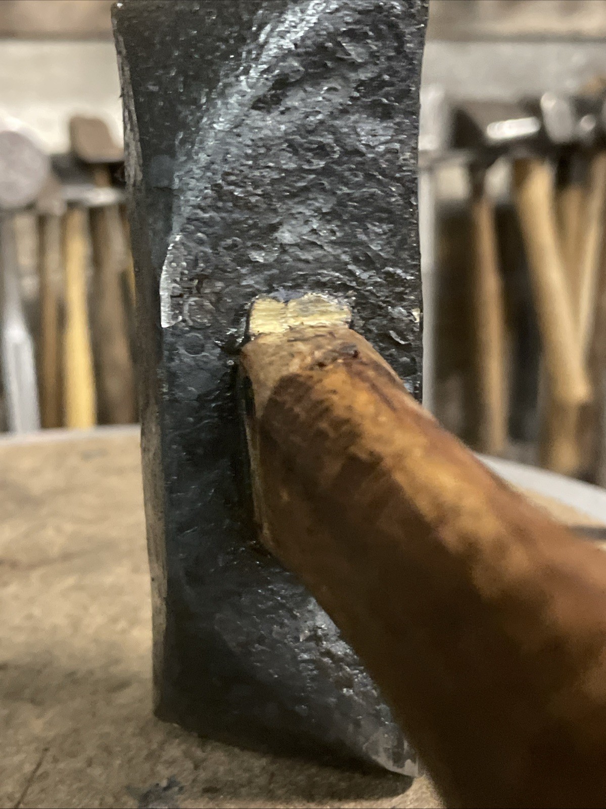 Blacksmiths Double Diagonal Peen Forging Hammer/ Hand Forged 4140 Steel 2 1/4 Lb