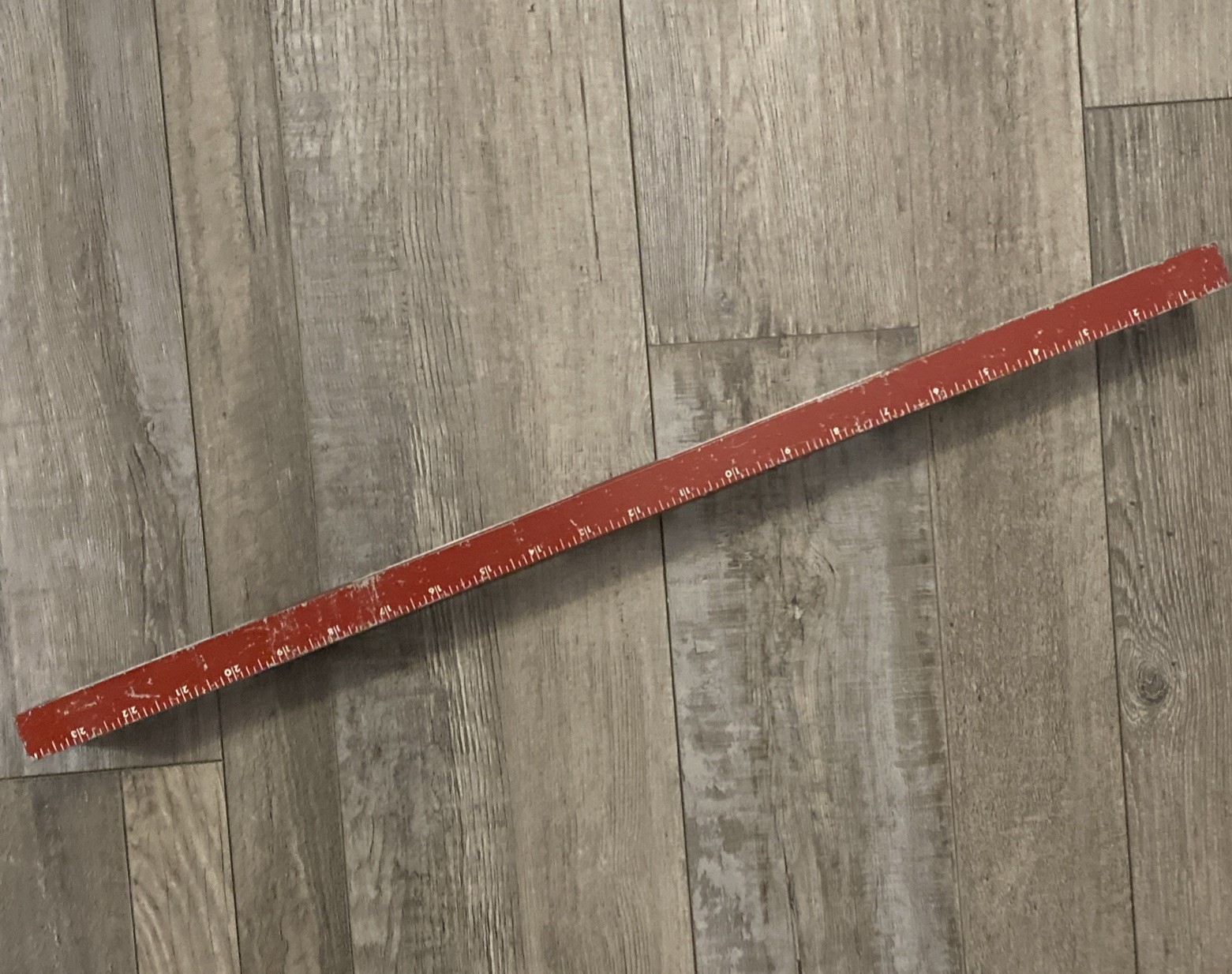 VINTAGE Cast Aluminum 24” Exact HandyLevel No. A24 Level Tool Carpentry Red USA