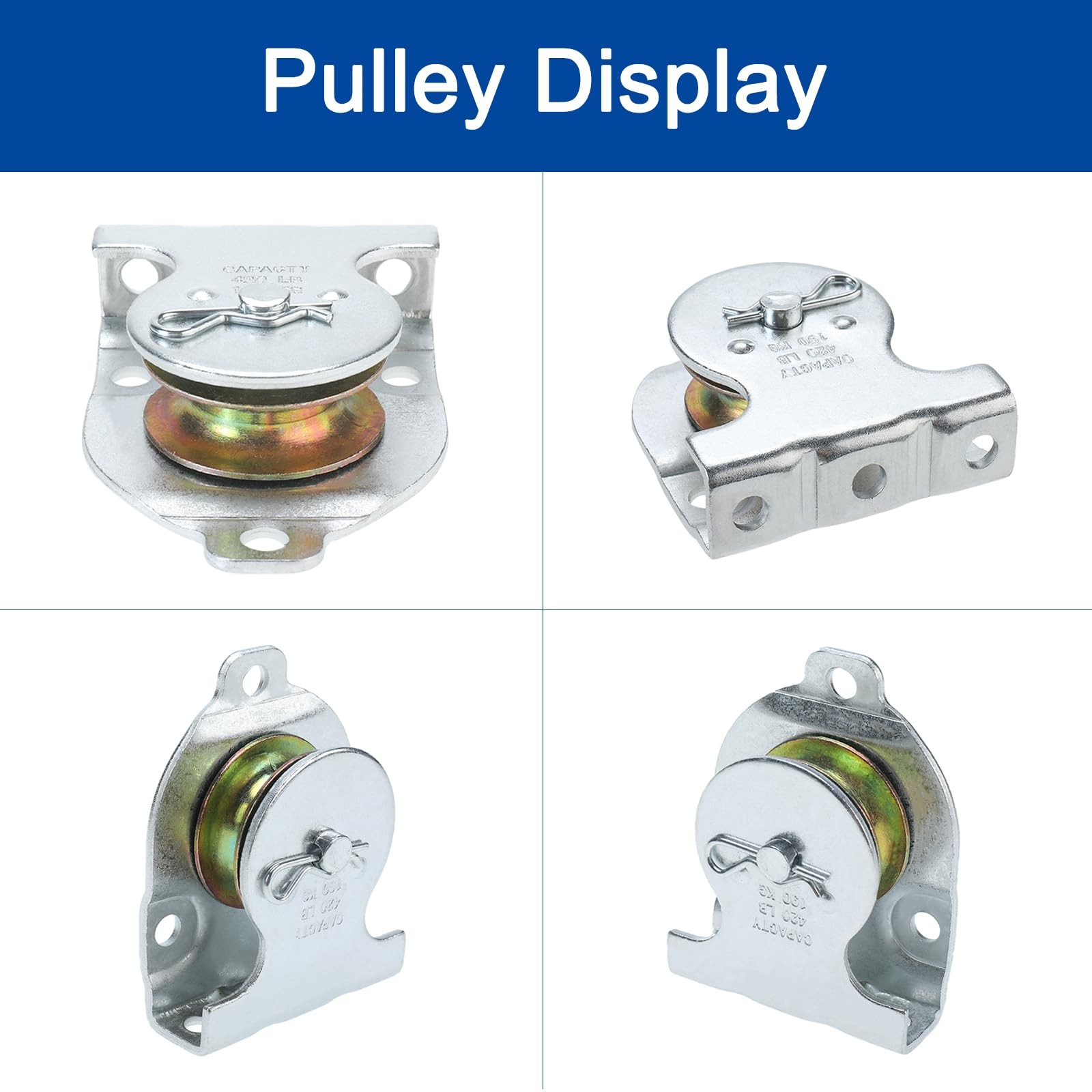 6 Pack Ceiling Mount Single Pulley 1-1/2 Inch Wall Mounted Pulley Ceiling Pul…