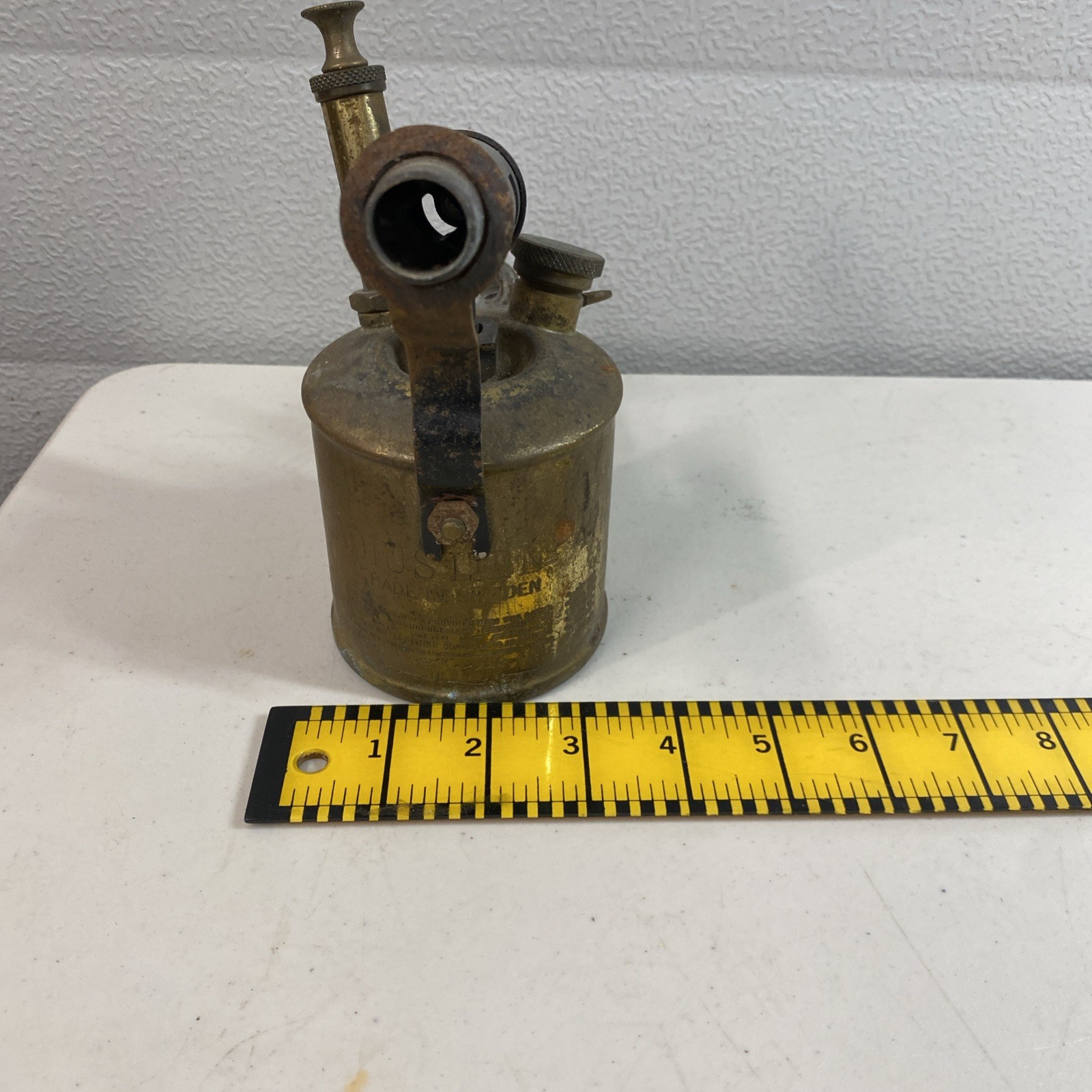 Radius Ltd No 47 Brass Paraffin Blow Lamp Burner Made In Sweden Vintage @D