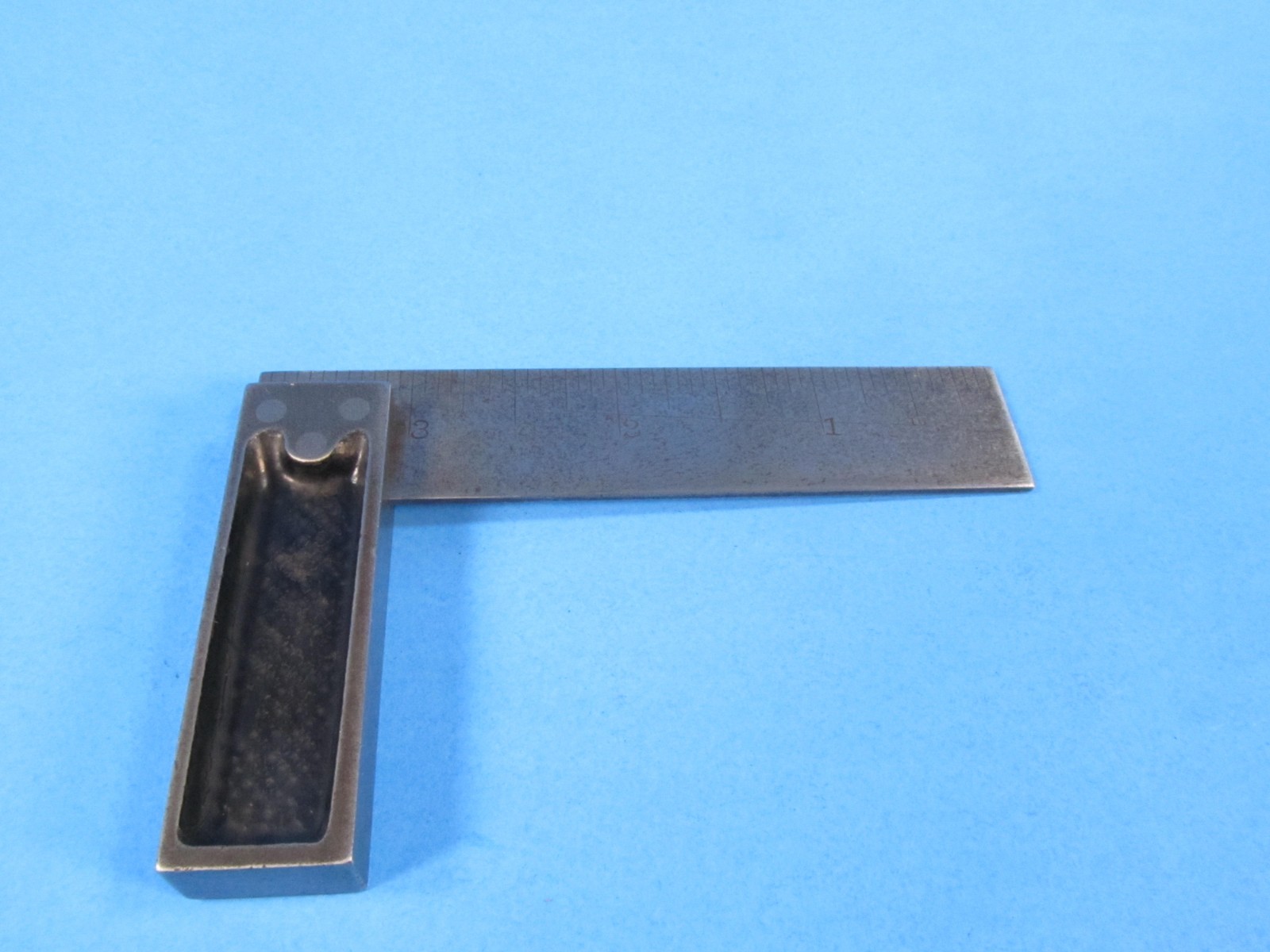 uncommon 3″ Standard Tool Co Athol Massachusetts try square w/ cast iron handle