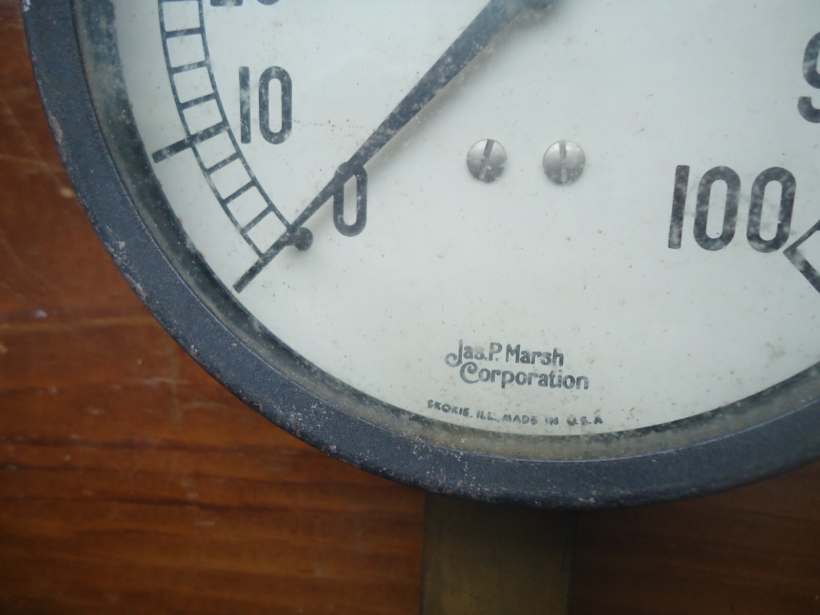 Vintage 1920’s Steampunk era Jas P. Marsh Vacuum Gauge 6 1/4 inches