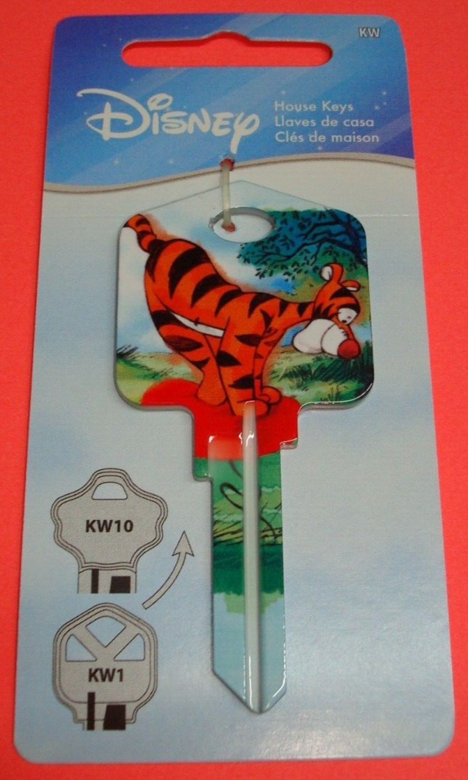 Brand NEW Disney Winnie the Pooh Tigger House Key Blank Kwikset KW1/KW10/KW11
