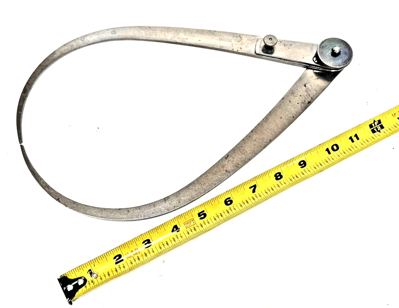 Vintage Starrett Large Outside Caliper 12″ Flat Legs Fine Adustment Made in USA