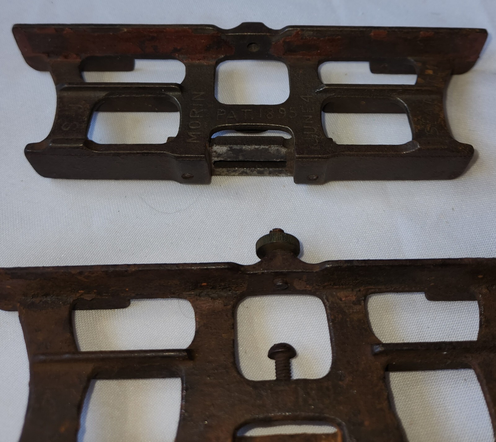Set 2 Antique 1900 Rare Morin Seattle Crosscut Saw Raker Guage Logging Tool