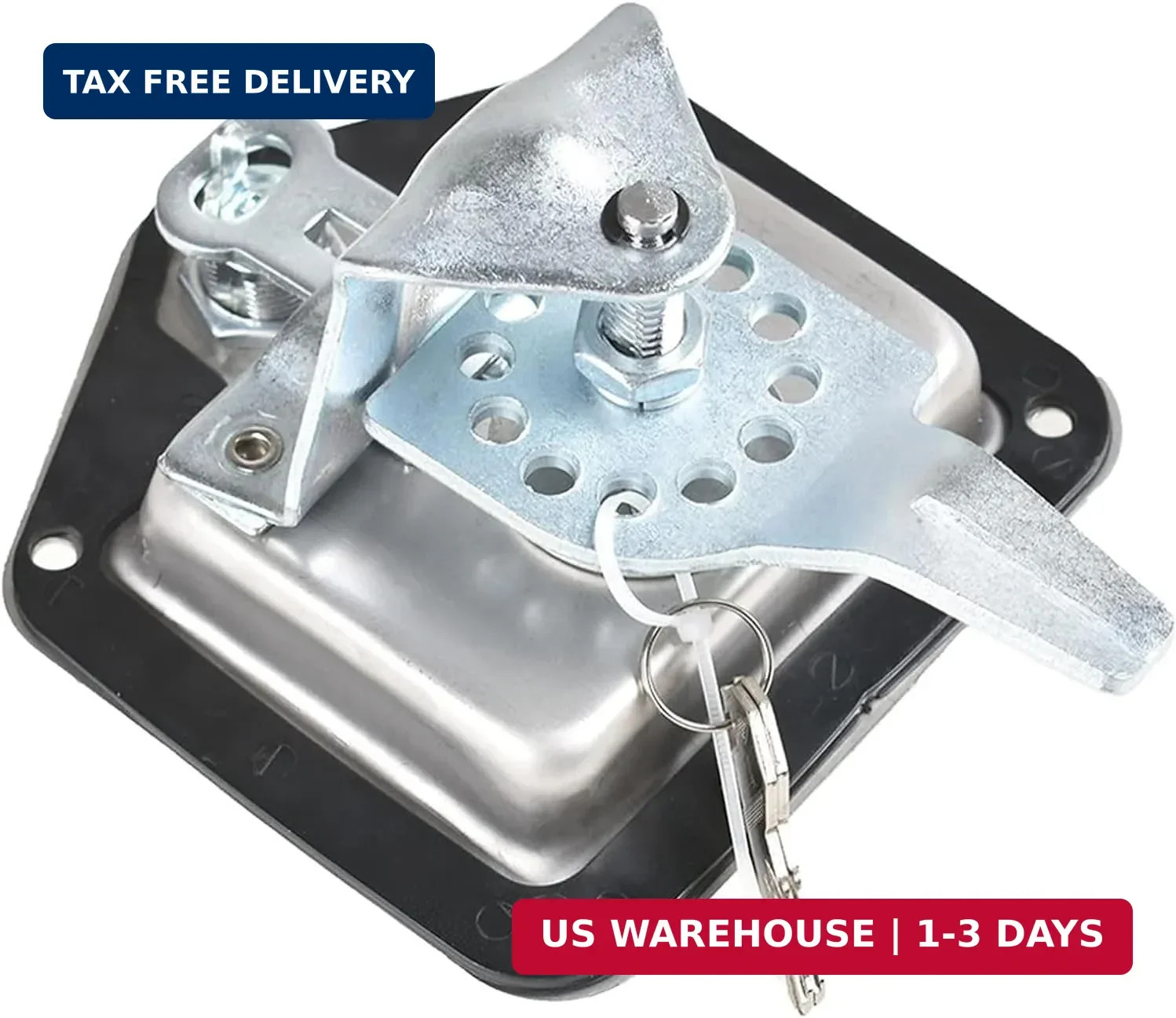 1-Pack Trailer Door Latch Rv Door Tool Box Lock T-Handle Lock 304 Stainless Stee