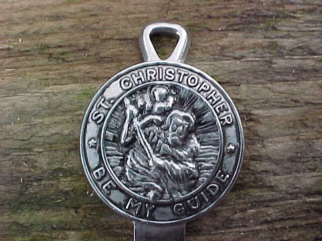 1950s ST CHRISTOPHER BE MY GUIDE IGNITION KEY BLANK GM CARS 1935-1966 NOS RARE