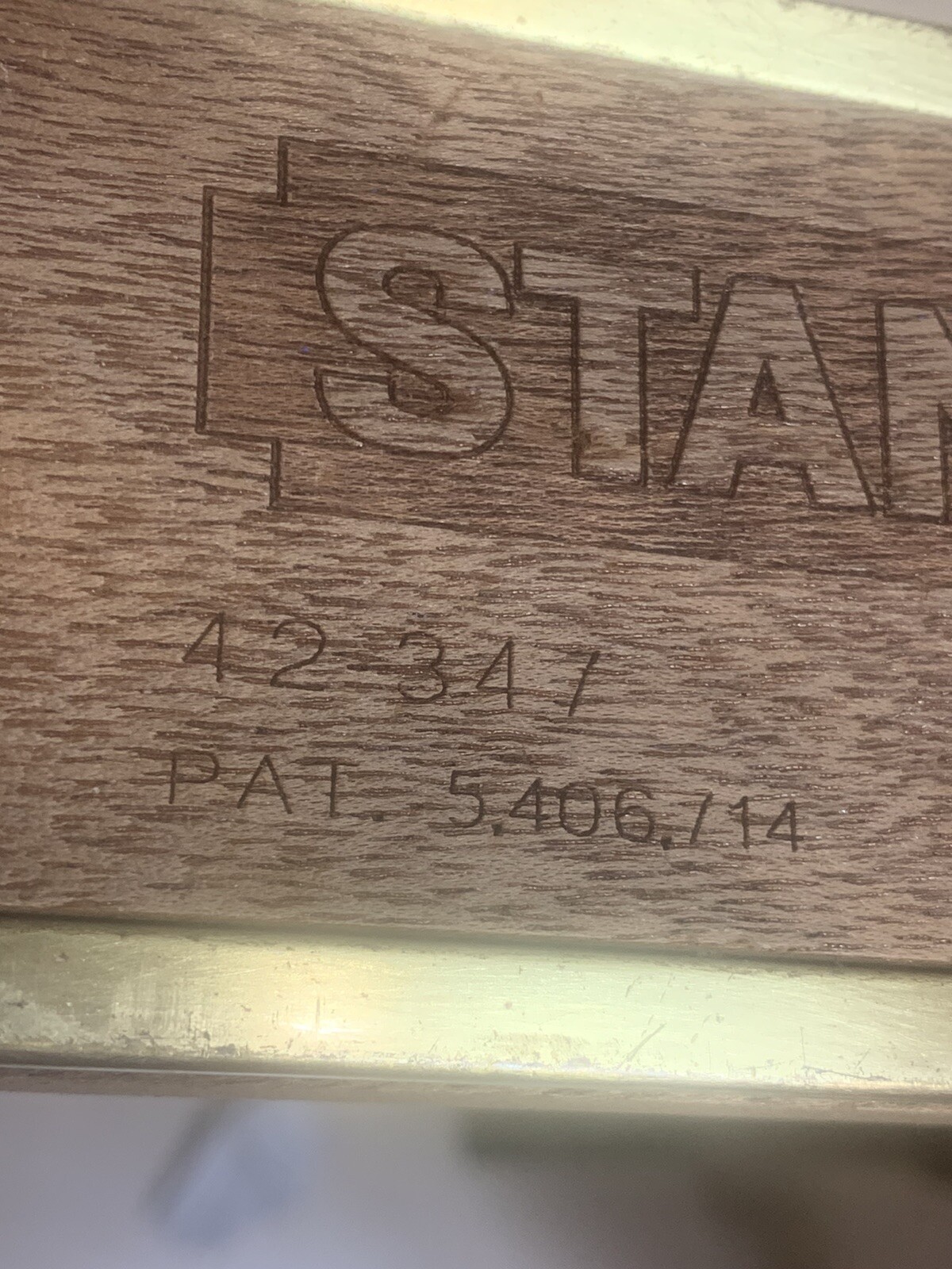 Vintage Stanley 42-347 Wood & Brass Level 48″ Etched Logo USA Contractor Grade