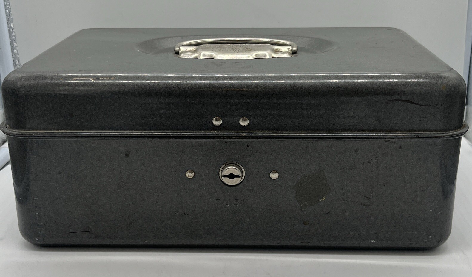 Vintage Union Steel Chest Corporation Cash Box *No Key (A7)