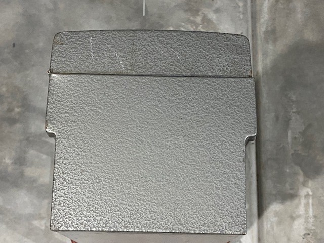 Vintage JC Penney Gray Metal Tool Box 16″x 70-1/2″x 7-1/2″ W/ Tray Nice