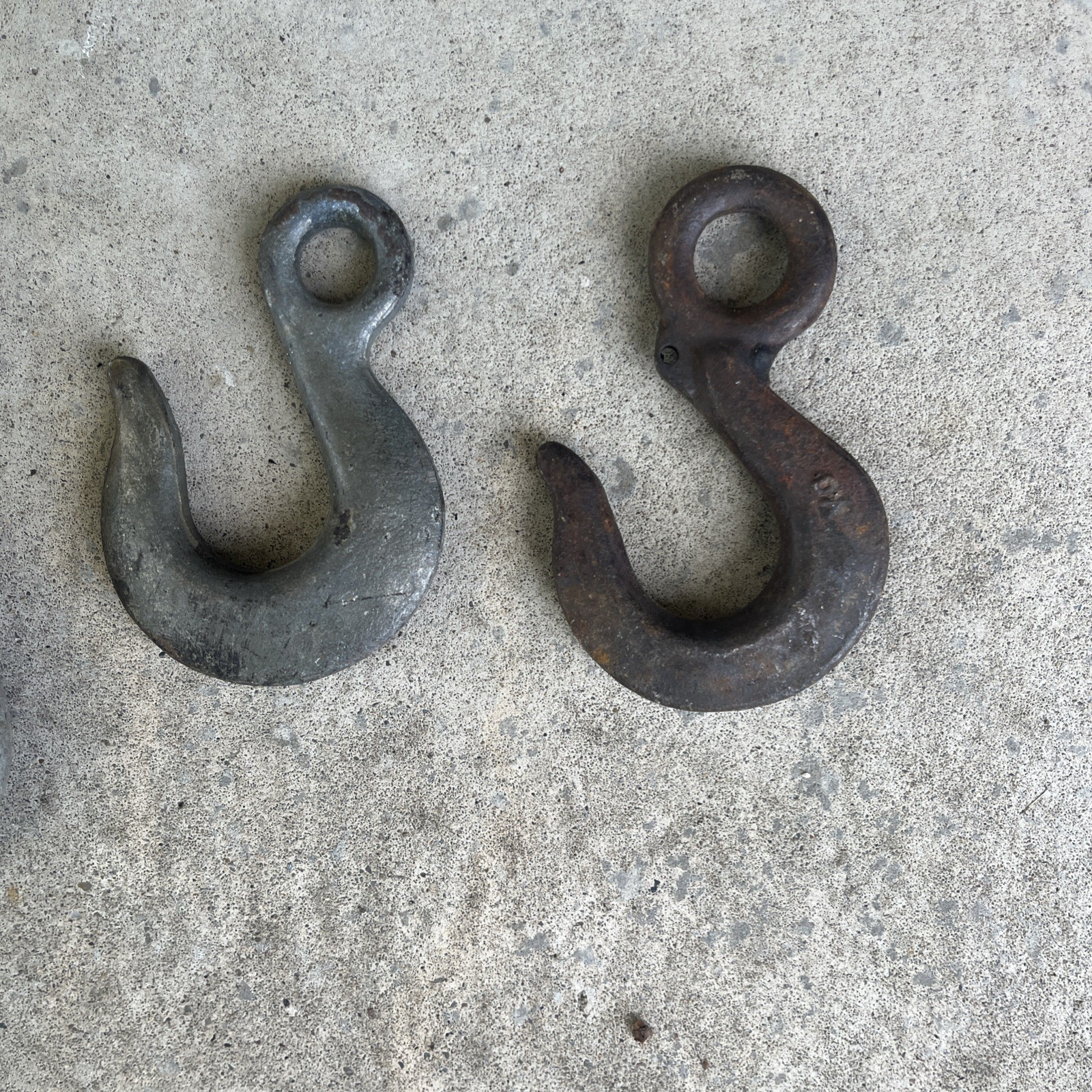3 Vintage Industrial Iron Barn Hoist Rigging Logging Hoisting Heavy Duty Hook