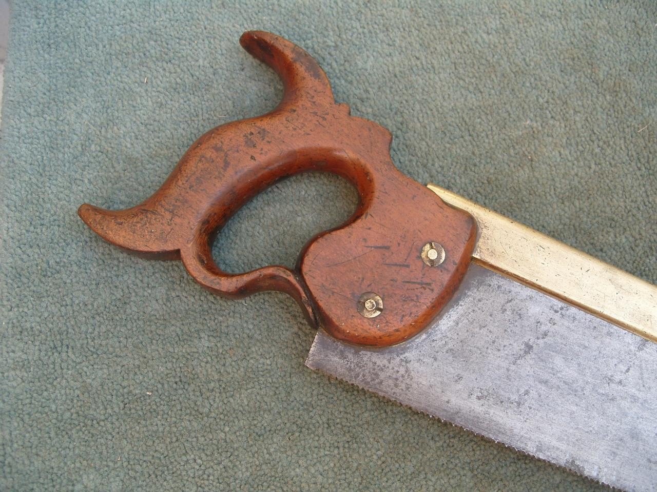 Early 14″ Brass backed Tenon saw by Buck, London.