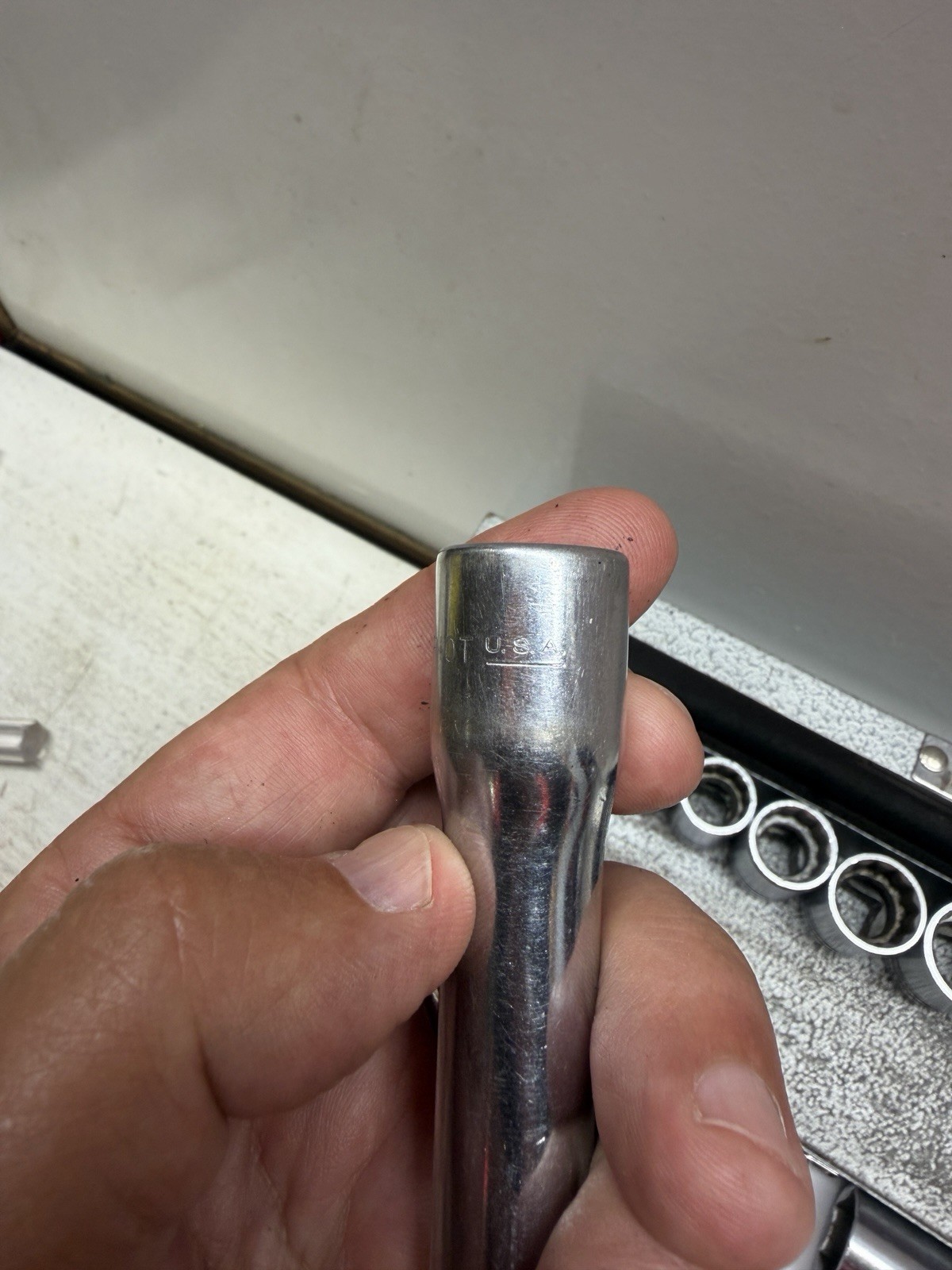 Patriot (by Indestro) 1/2″ Drive 12 Pt. Socket Set 7/16″ – 1″ & Ratchet USA RARE