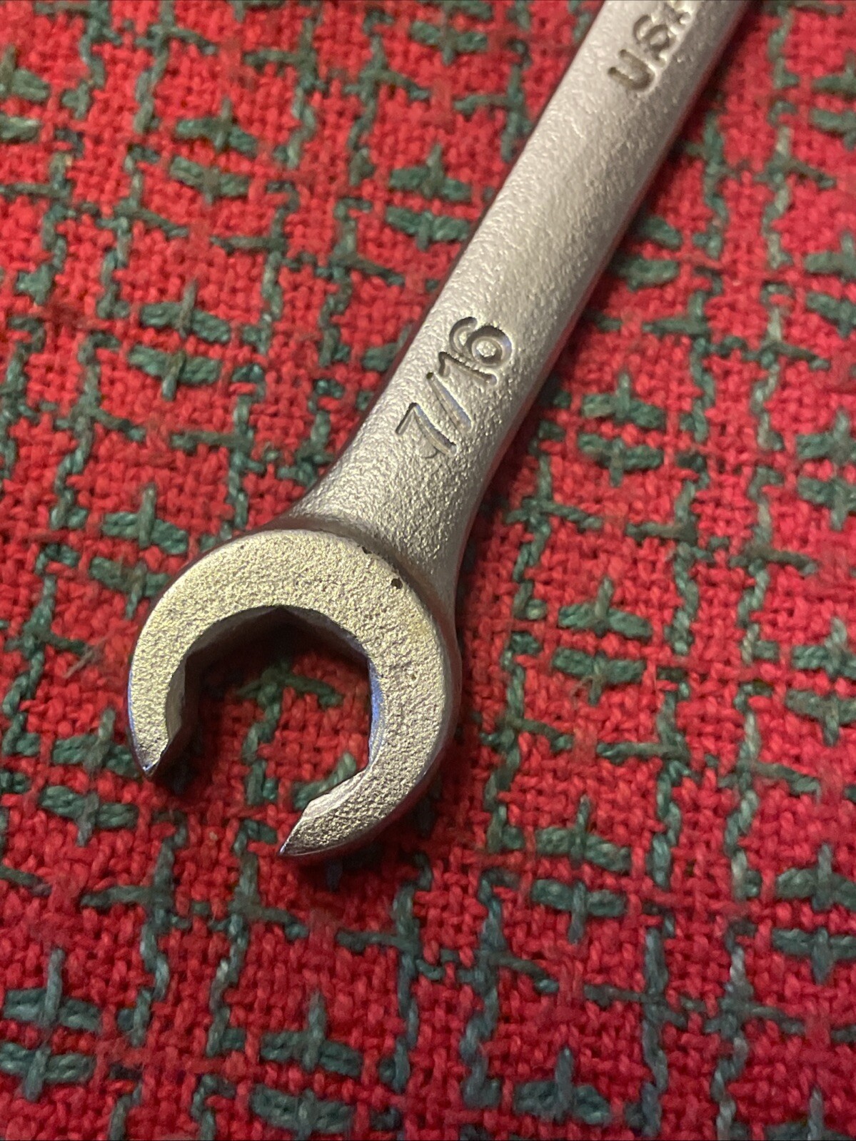 Vintage NAPA Tools 3/8” 7/16” Flare Nut Line Wrench USA 🇺🇸 NDF 550 Excellent