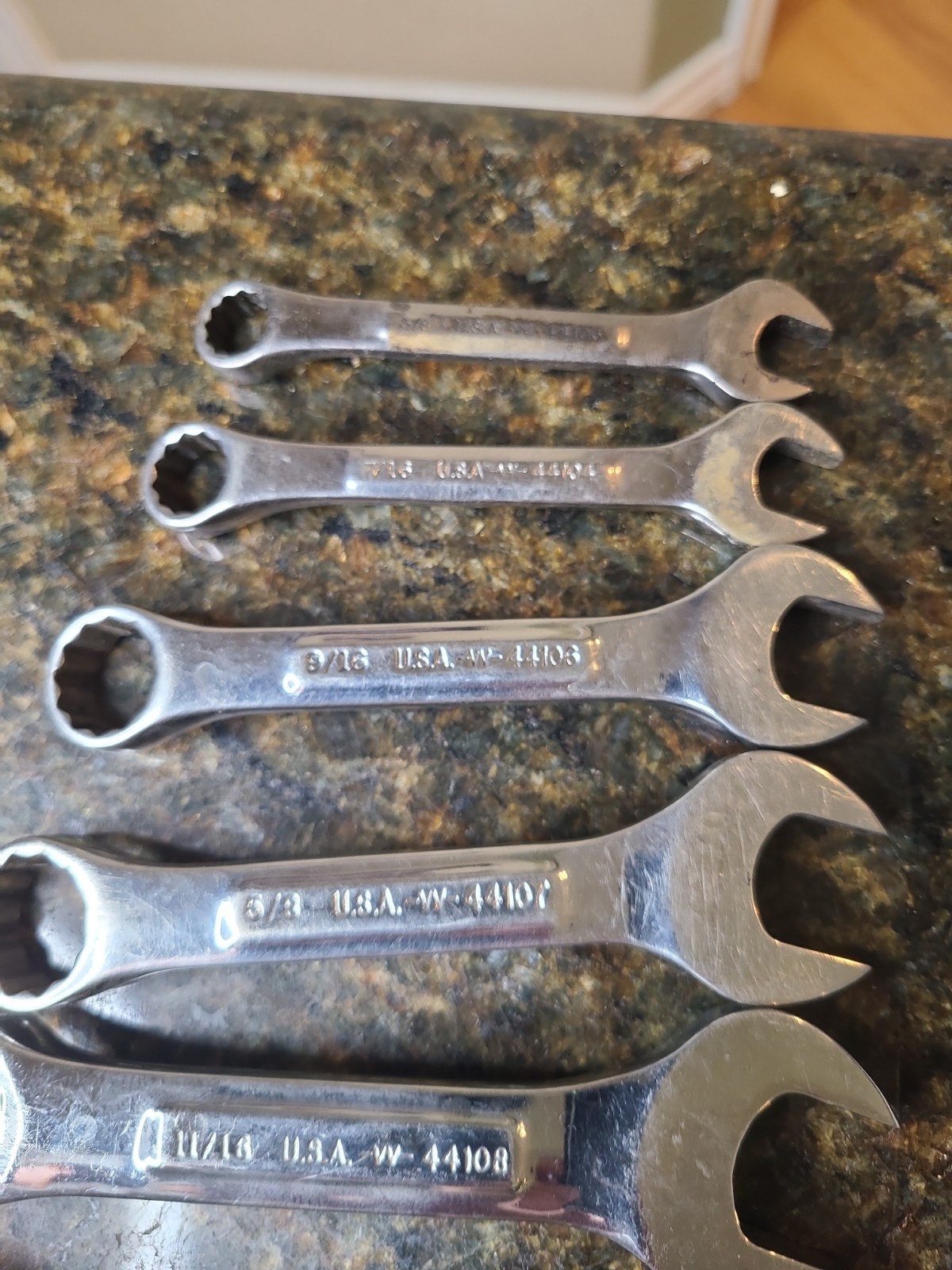 VTG Craftsman Professional 11pc Stubby Combination Wrench Set 3/8”-1” USA