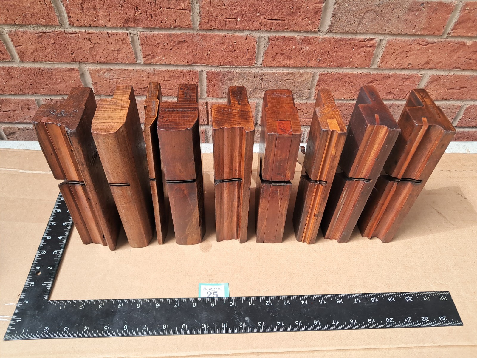 Job Lot of 9 Complex & H&R Moulding Planes by BUCK Mainly Good Used Condition