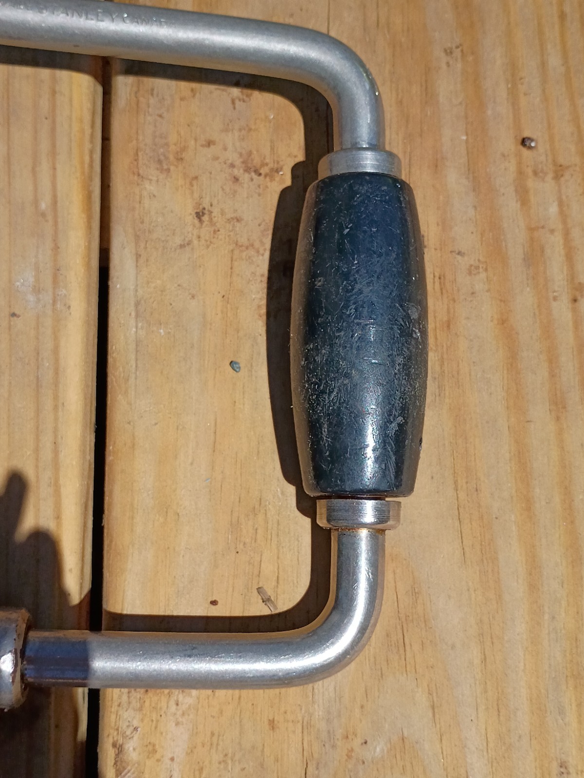 VTG Stanley No.923-10 IN. Ratcheting Bit Brace Hand Drill Tool Woodworking W/Bit