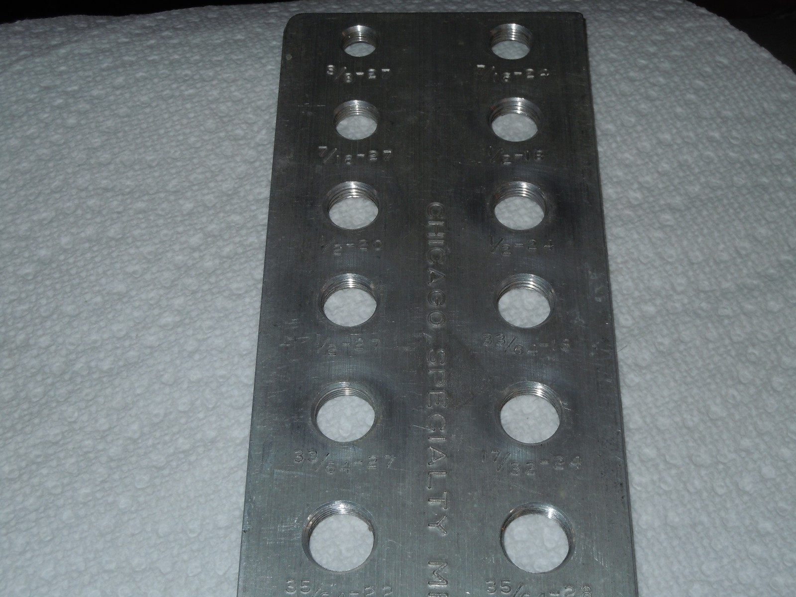 Vintage Chicago Specialty Mfg. Co. Thread Check Gauge Tool / Template