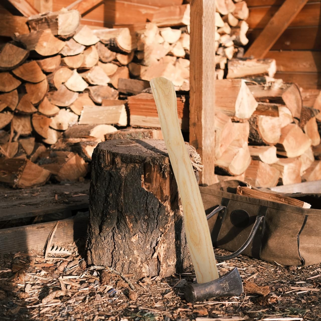 10 Pcs Camping Hatchet Replacement Handle – 14.9 Inch Hickory Wood, Outdoor Gear