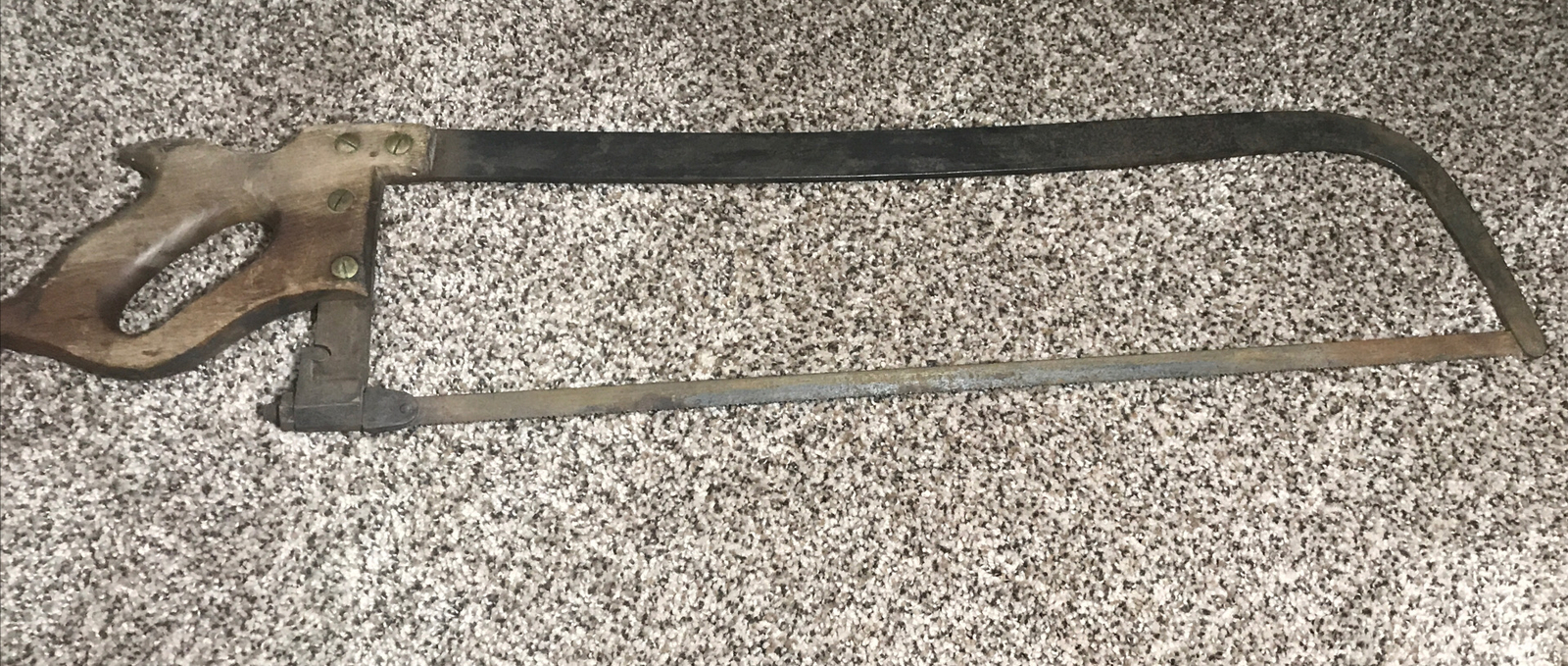 Antique Warranted Superior 24” Blade Bone Butcher Saw 1887