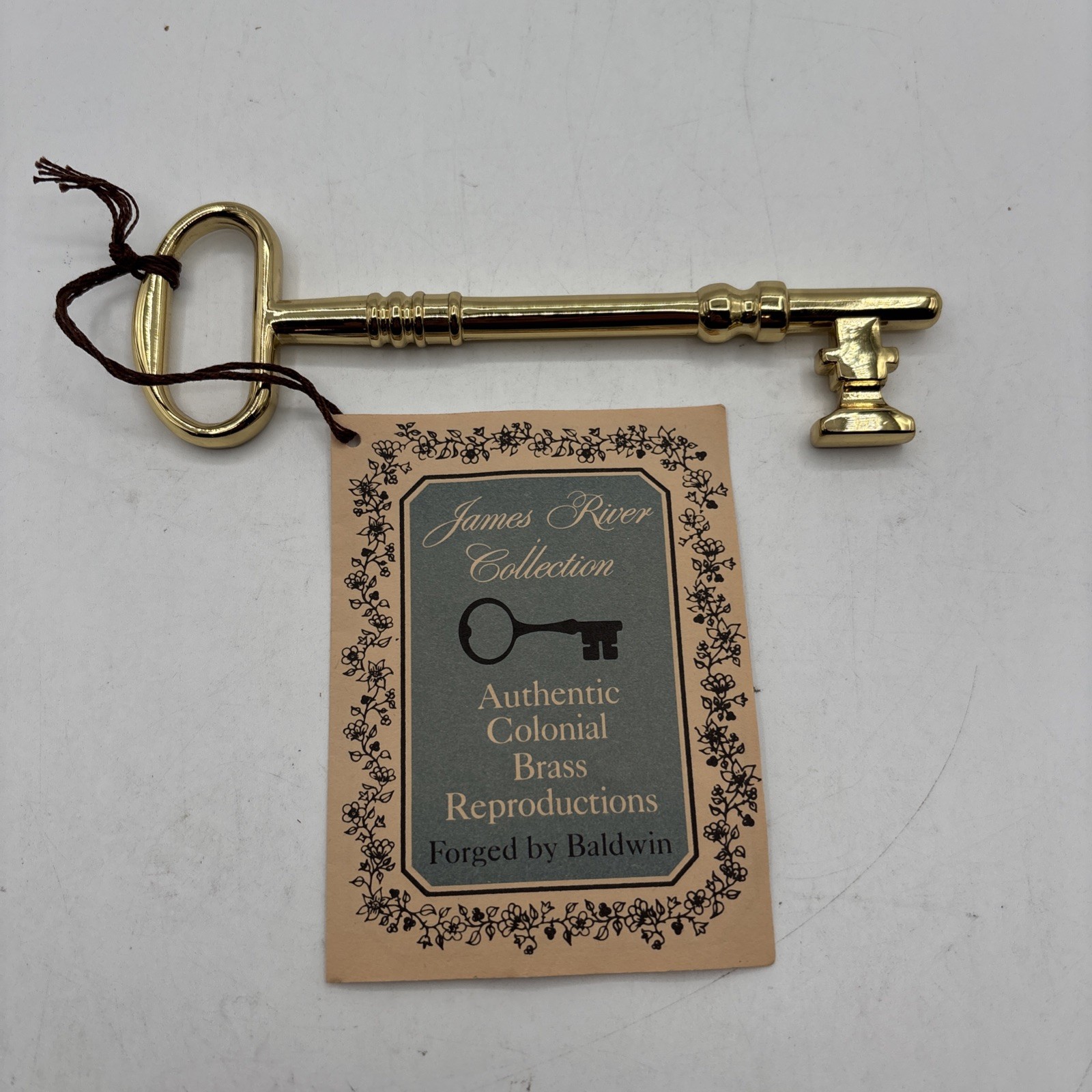 Vintage Baldwin Brass 6″ Rim Lock Skeleton Key