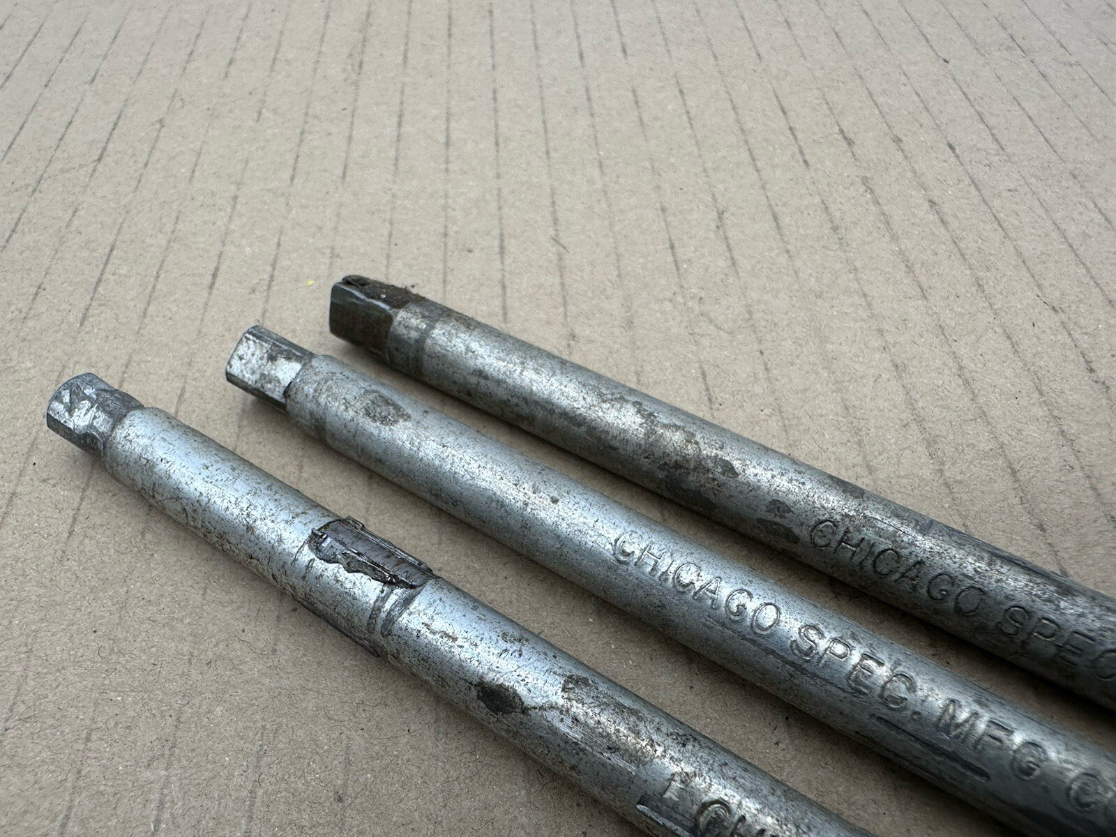 3 Pc Chicago Specialty Mfg. Co Reseating Set For Plumbing Fixtures Threaded Bits