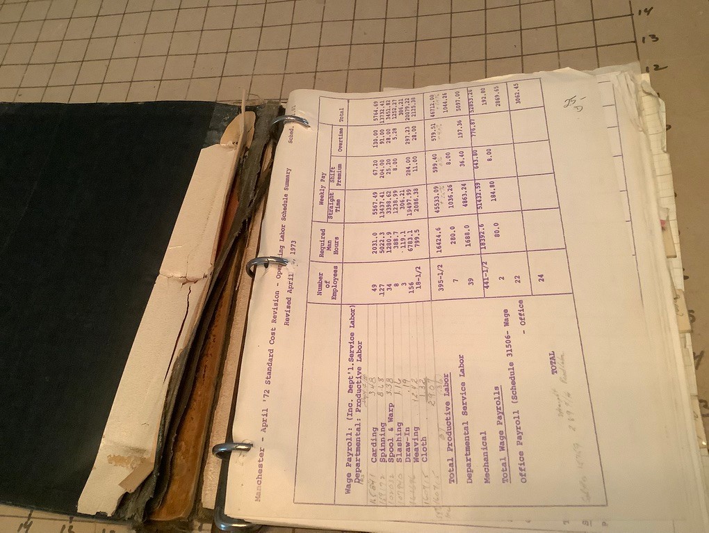 CHICOPEE MANUF co. book of fabric related info. poor binding