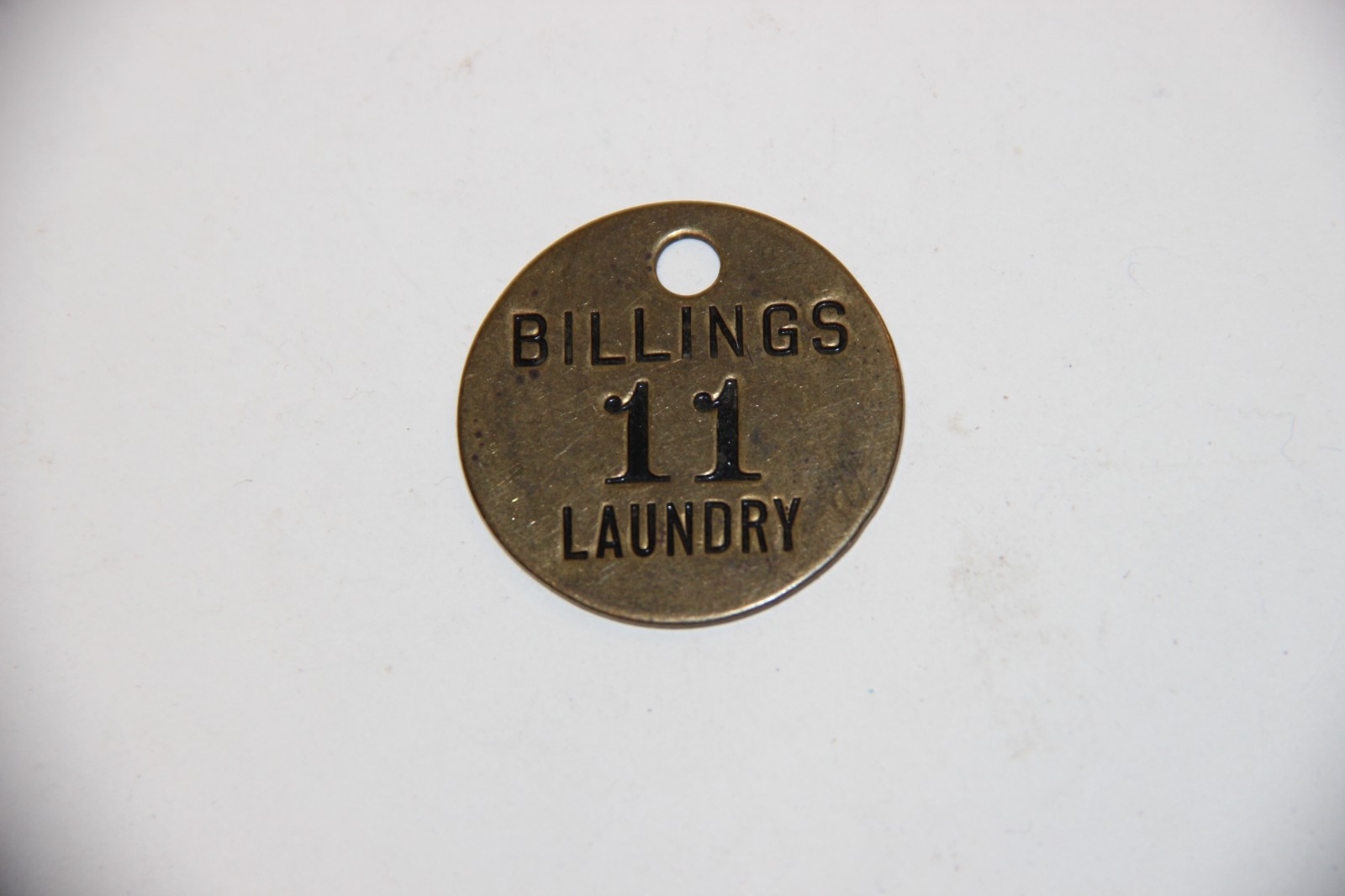 Brass laundry Tag Billings Montana brass #11 key tag