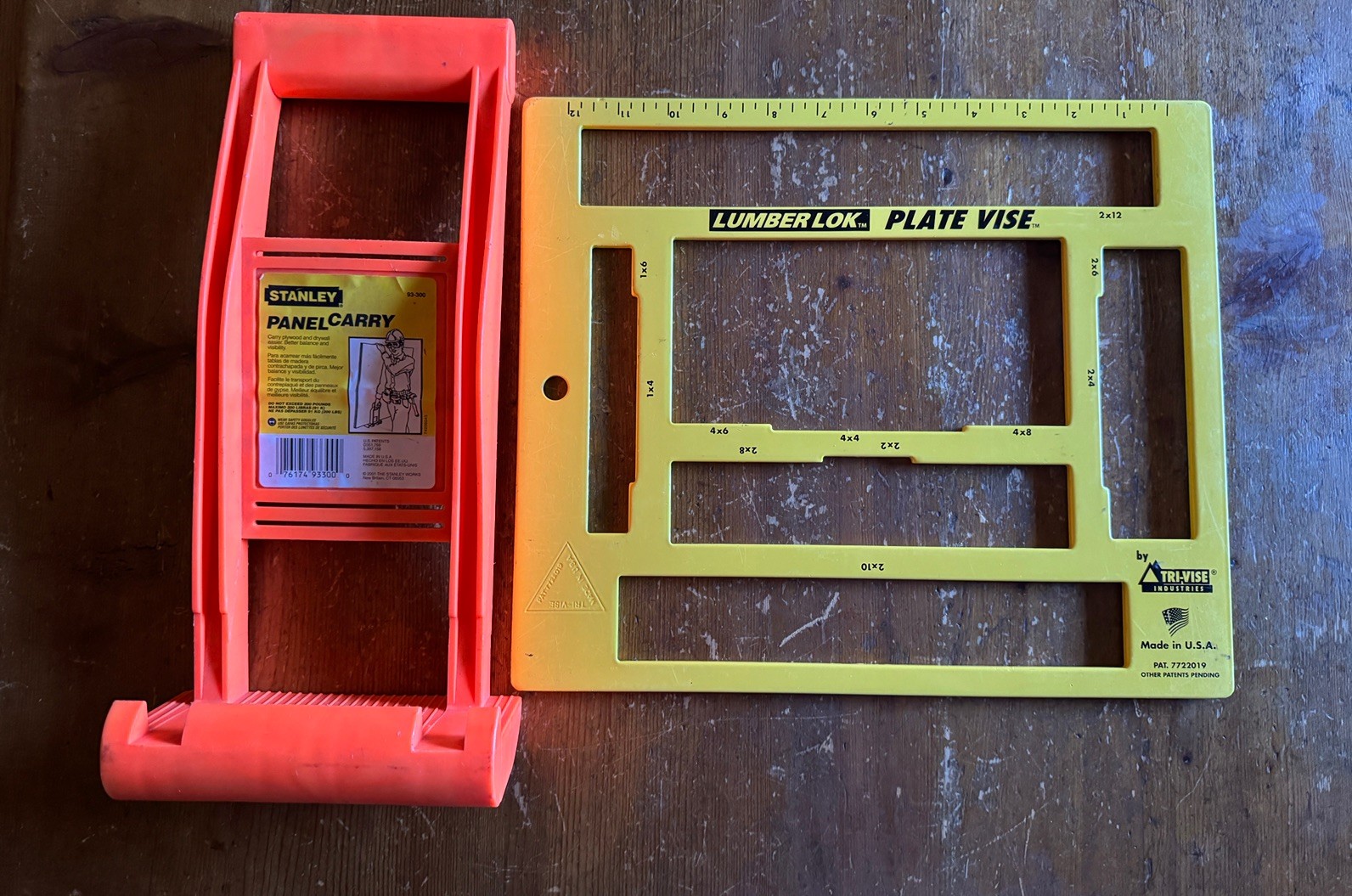 LumberLok Vise Framing Layout Tool + Stanley Panel Carry 2 Pc Set USA Carpenter